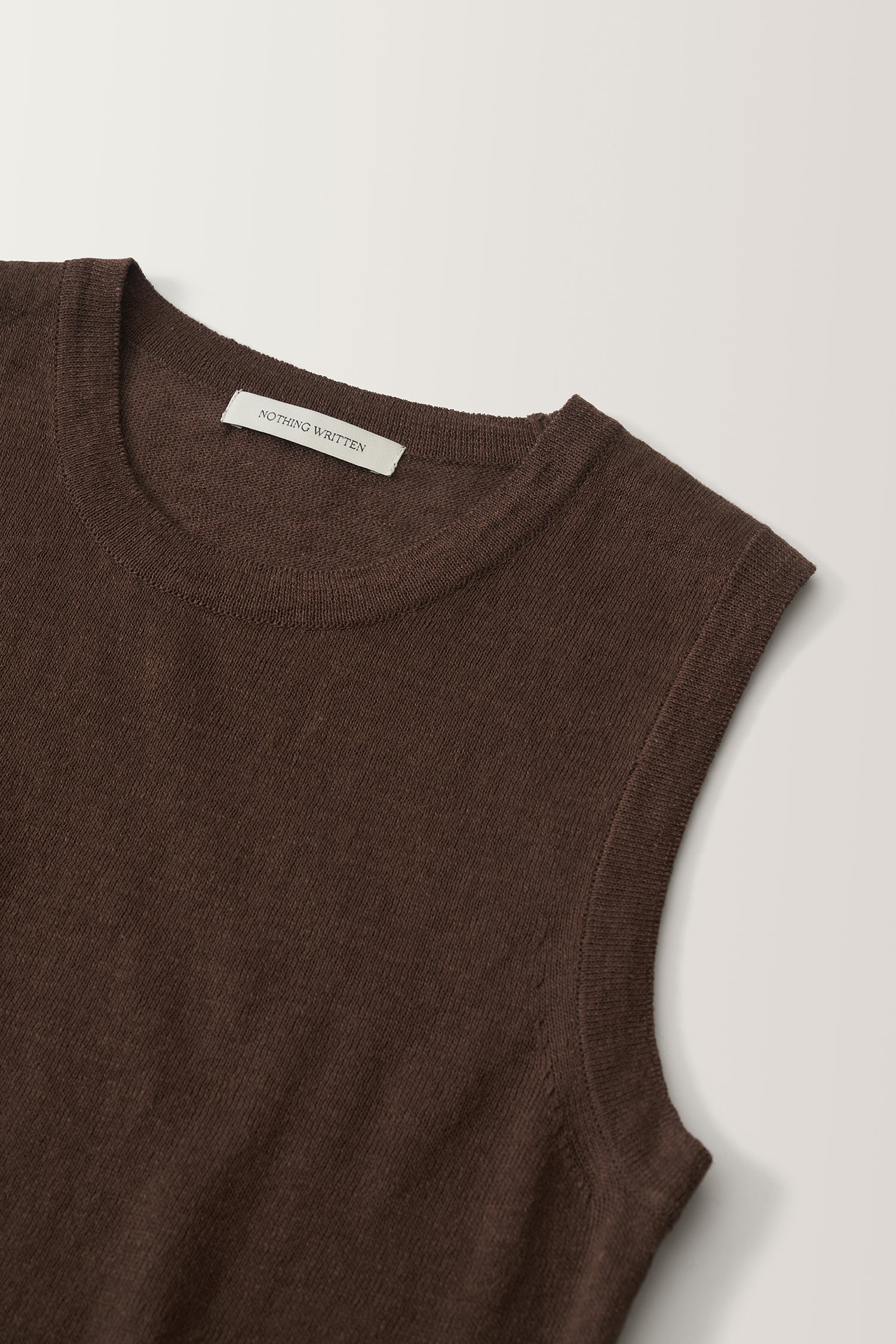 NOTHNG WRITTEN ROLA LINEN SLEEVELESS - BROWN - Image 5