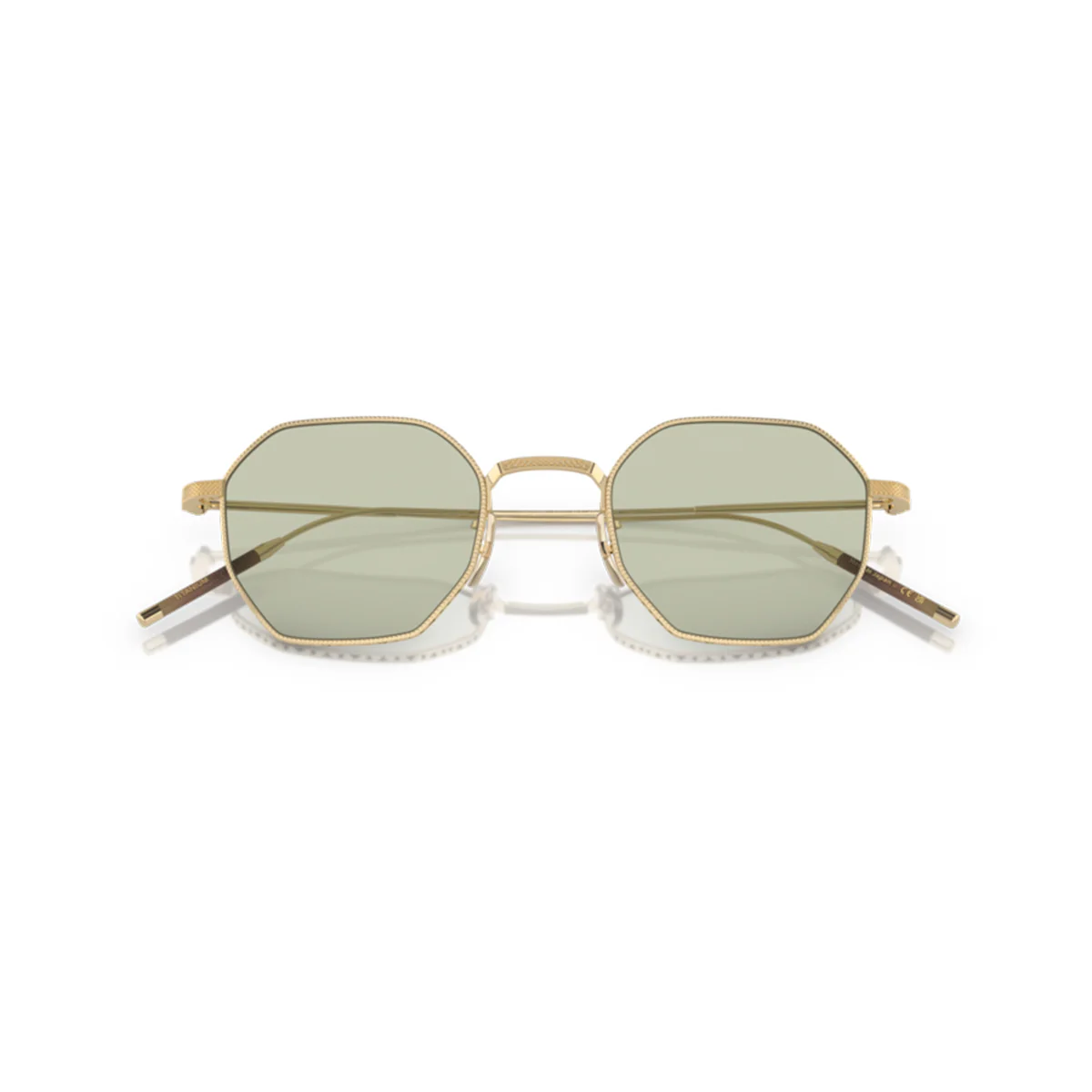 OLIVER PEOPLES TK-5 BRUSHED GOLD W/ DEMO LENS GREEN WASH - Image 3