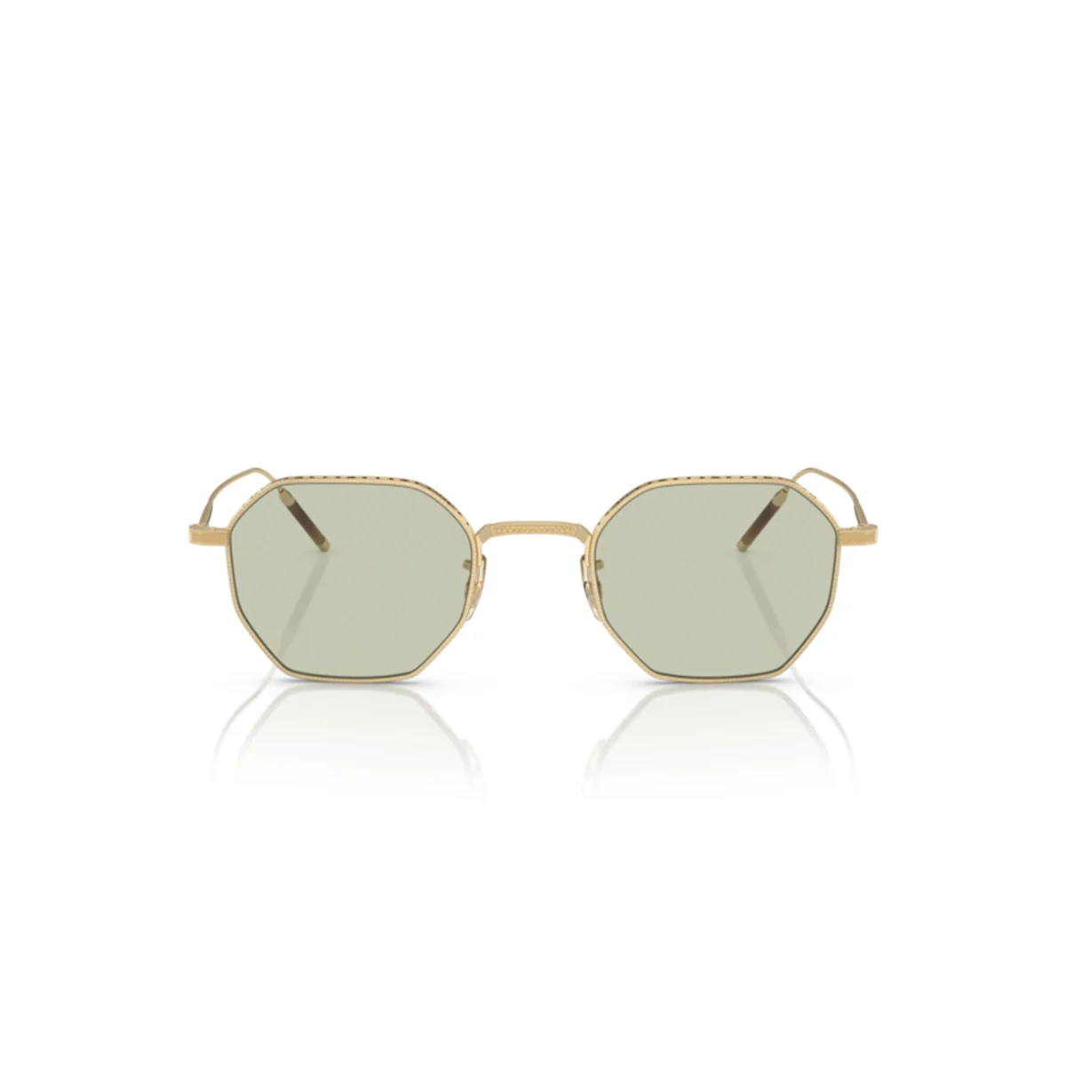 OLIVER PEOPLES TK-5 BRUSHED GOLD W/ DEMO LENS GREEN WASH - Image 4
