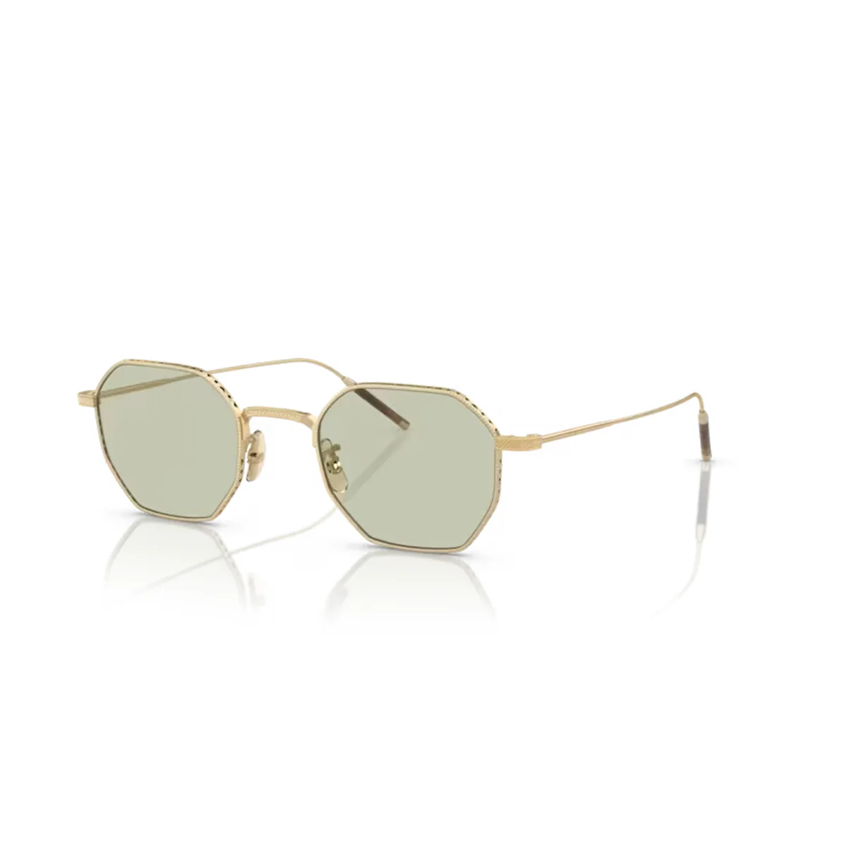 OLIVER PEOPLES TK-5 BRUSHED GOLD W/ DEMO LENS GREEN WASH - Image 5