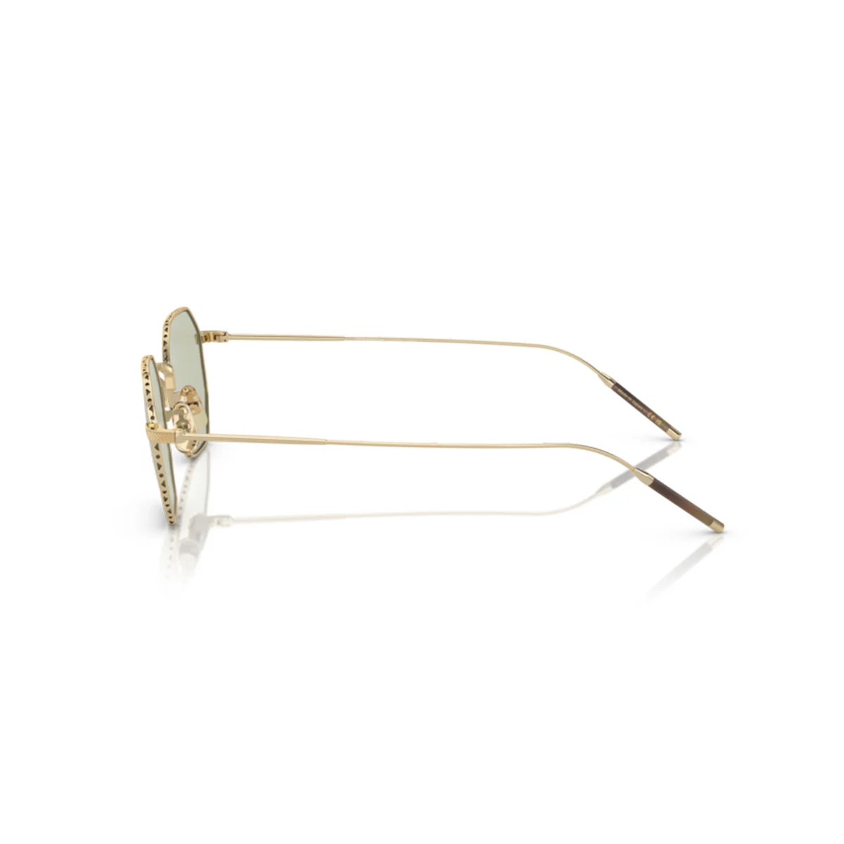 OLIVER PEOPLES TK-5 BRUSHED GOLD W/ DEMO LENS GREEN WASH - Image 6
