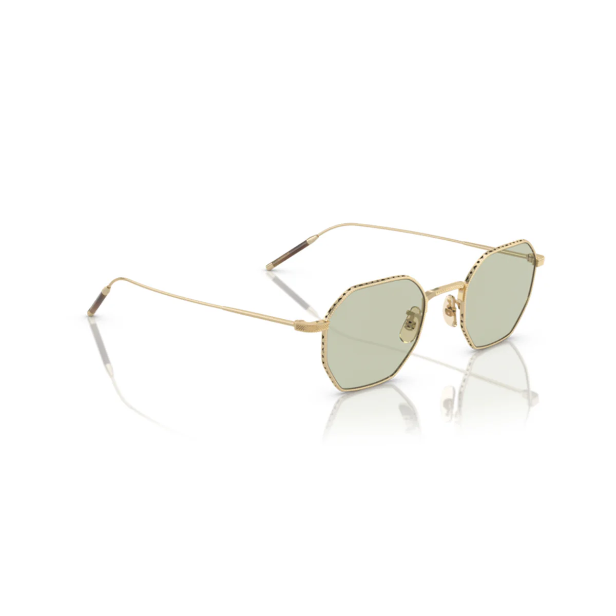 OLIVER PEOPLES TK-5 BRUSHED GOLD W/ DEMO LENS GREEN WASH - Image 8