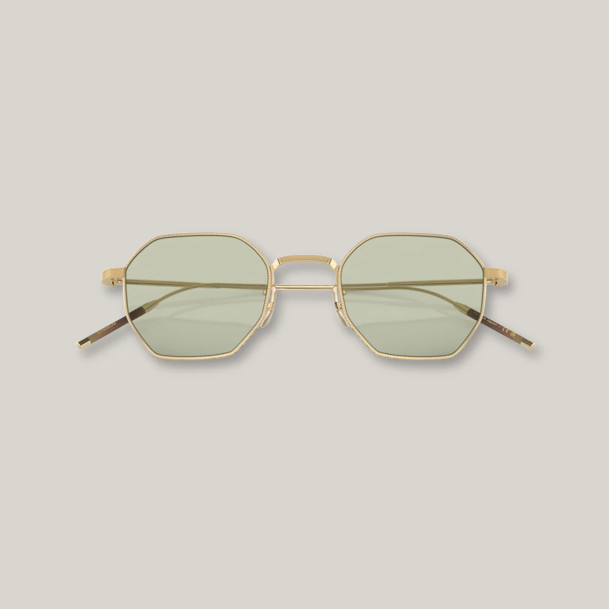OLIVER PEOPLES TK-5 BRUSHED GOLD W/ DEMO LENS GREEN WASH - Image 9