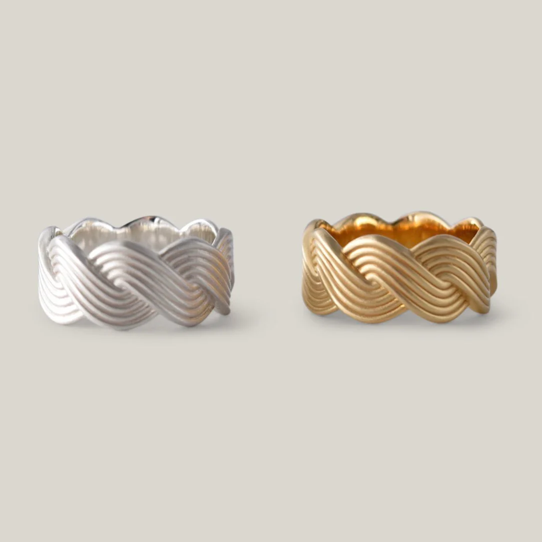 ONE EAR BRAND X BOJO SCHMUCK MIZUHIKI BANDANA RING - GOLD - Image 4