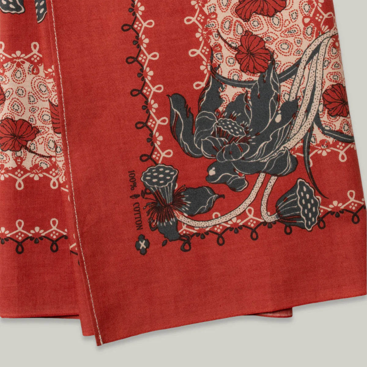 ONE EAR BRAND "DEAD LOTUS" BANDANA - MOLTEN - Image 3