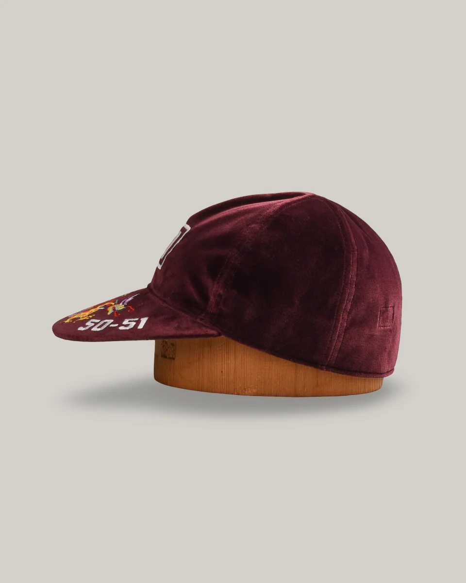 PAPA NUI KOREA '51 CAP - BURGUNDY VELVET - Image 3