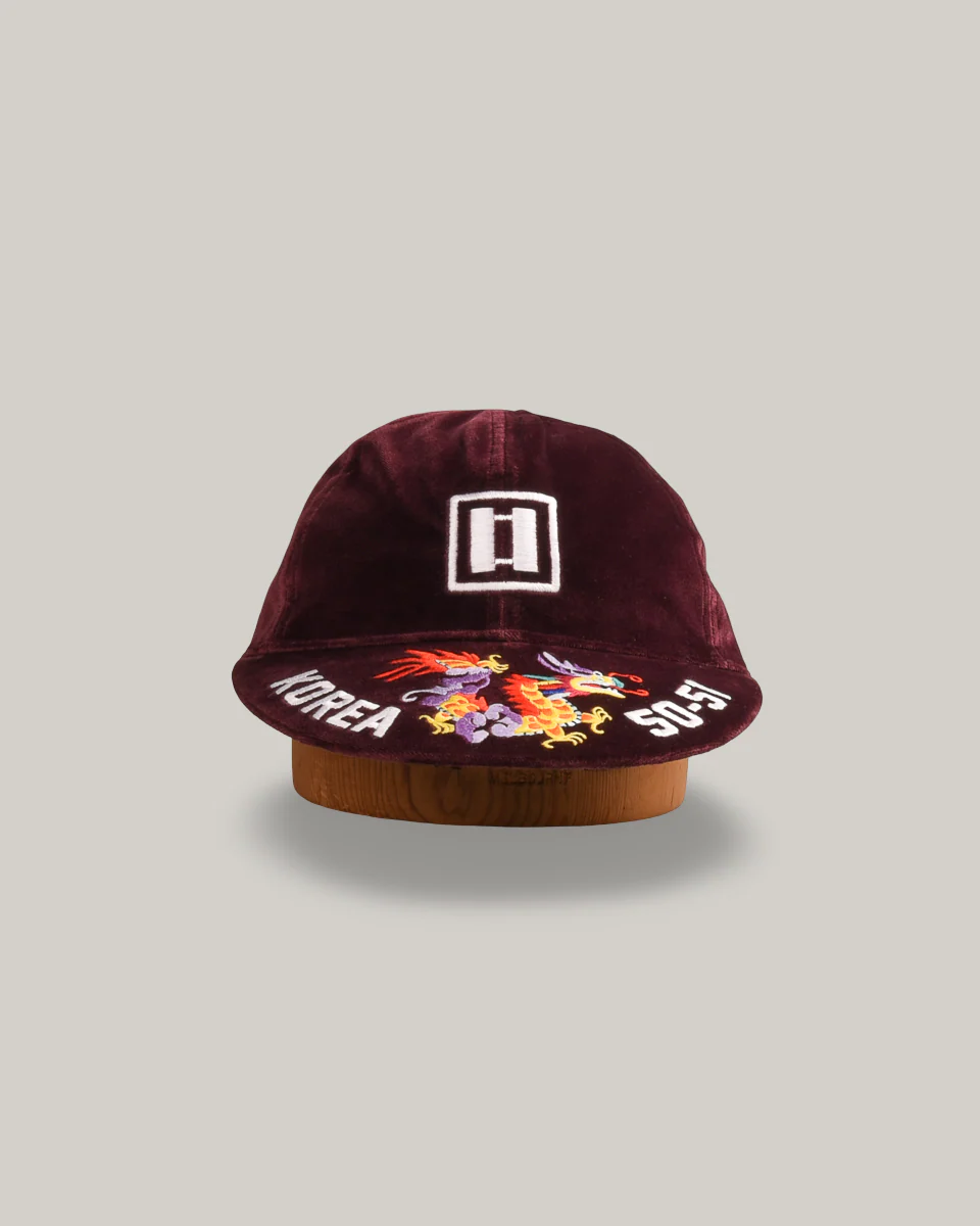 PAPA NUI KOREA '51 CAP - BURGUNDY VELVET - Image 4