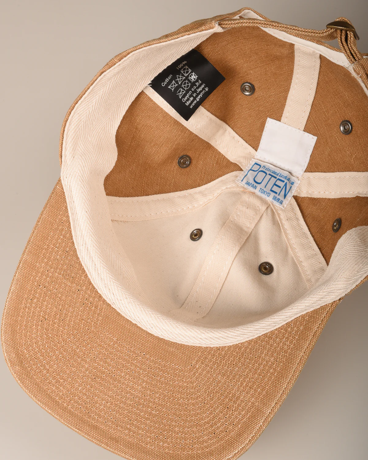 POTEN VINTAGE DUCK CAP - CAMEL - Image 4