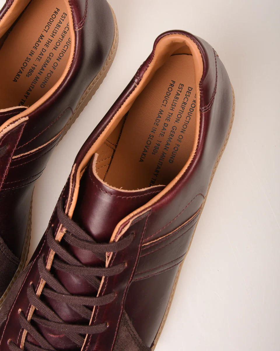 REPRODUCTION OF FOUND - GERMAN MILITARY TRAINER - BURGUNDY HORWEEN - Image 5
