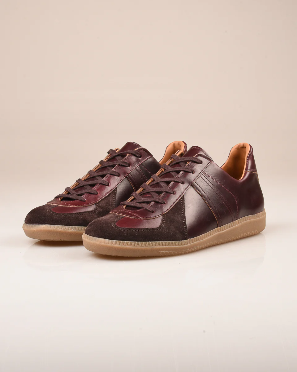 REPRODUCTION OF FOUND - GERMAN MILITARY TRAINER - BURGUNDY HORWEEN - Image 9