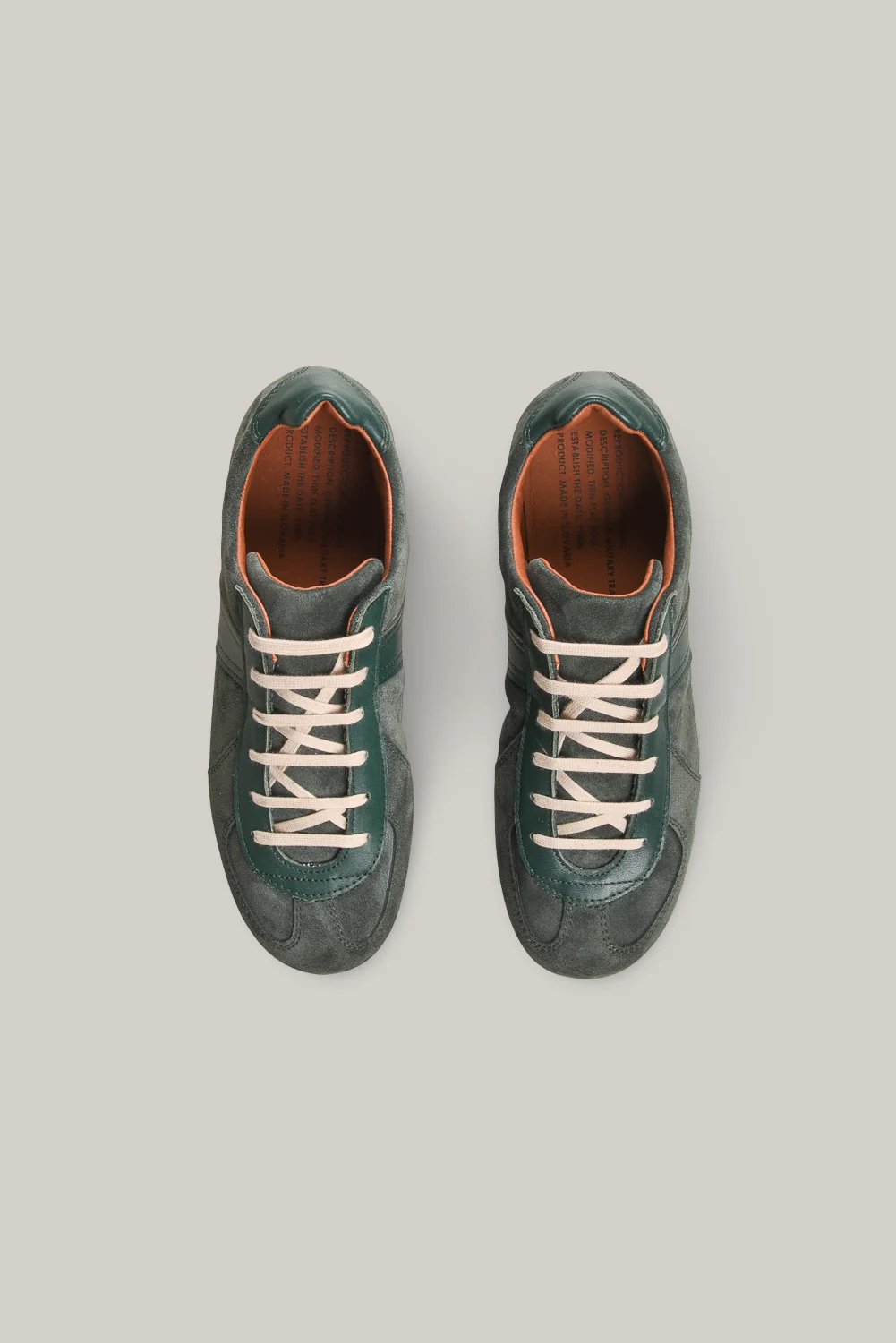 REPRODUCTION OF FOUND - GERMAN MILITARY TRAINER - DARK GREEN SUEDE - Image 4