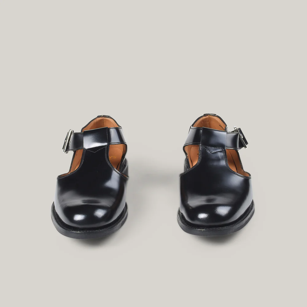 SANDERS FEMALE MILITARY SANDAL - BLACK - Image 5