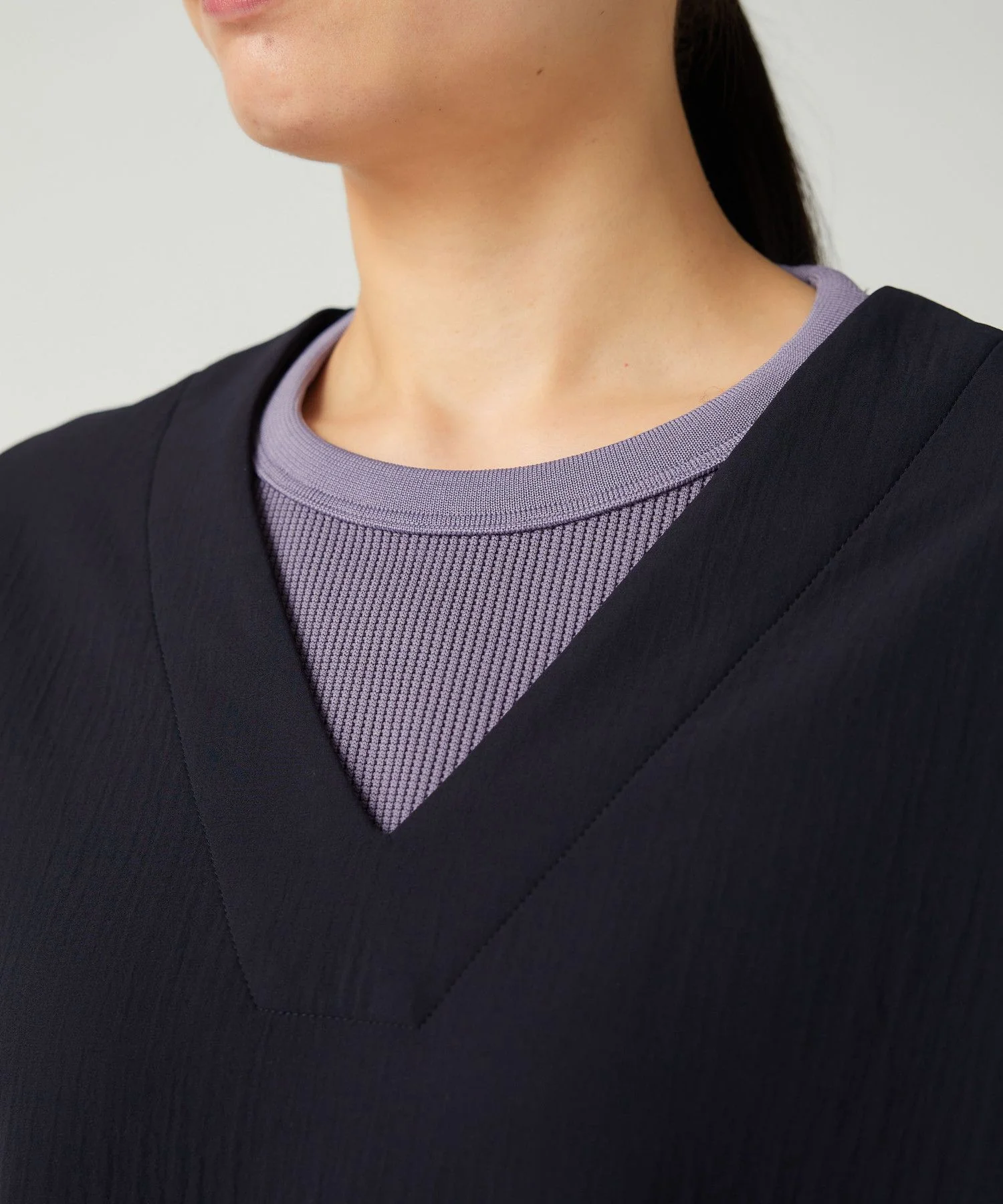 SNOW PEAK EASY CLOTH DRESS - DARK NAVY - Image 6