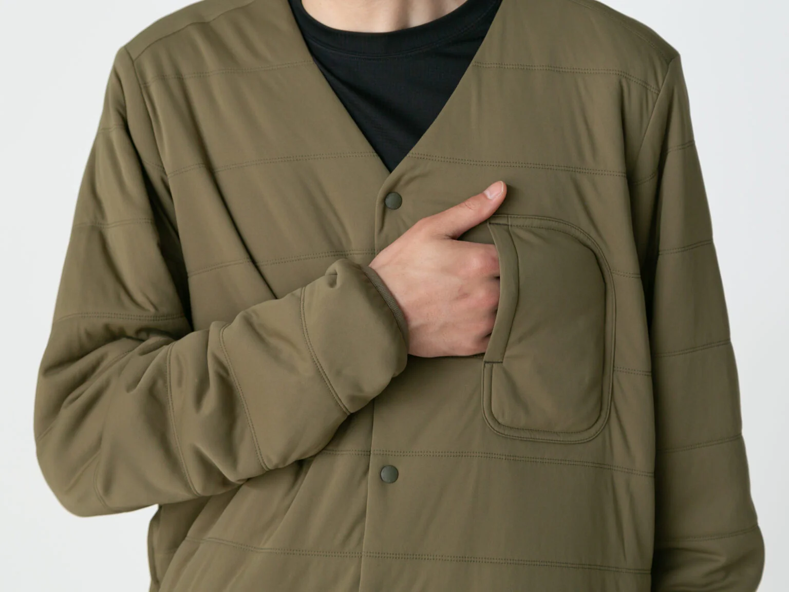 SNOW PEAK FLEXIBLE INSULATED CARDIGAN - BLUE - Image 5
