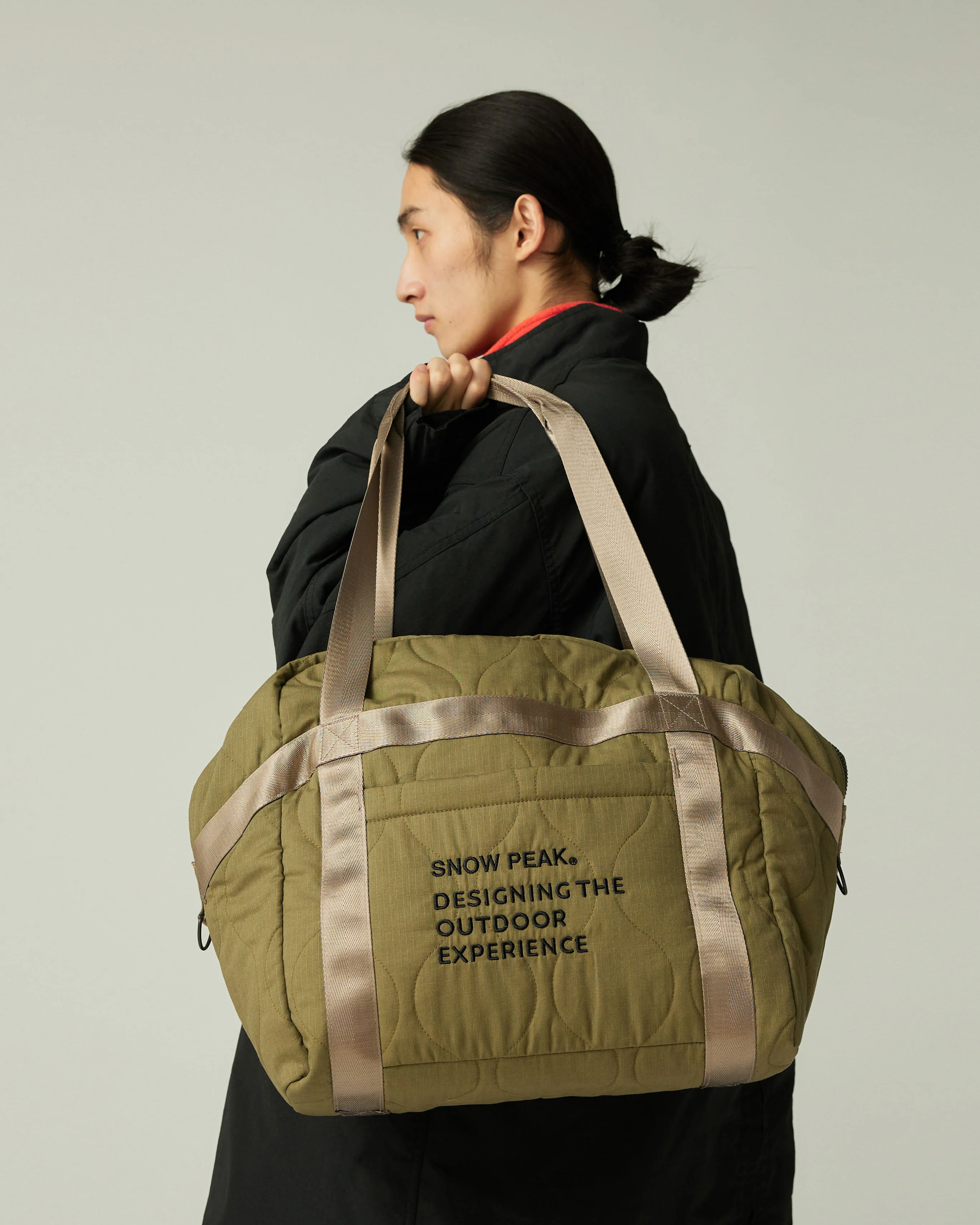 SNOW PEAK QUILTED RIPSTOP DUFFLE - OLIVE - Image 4