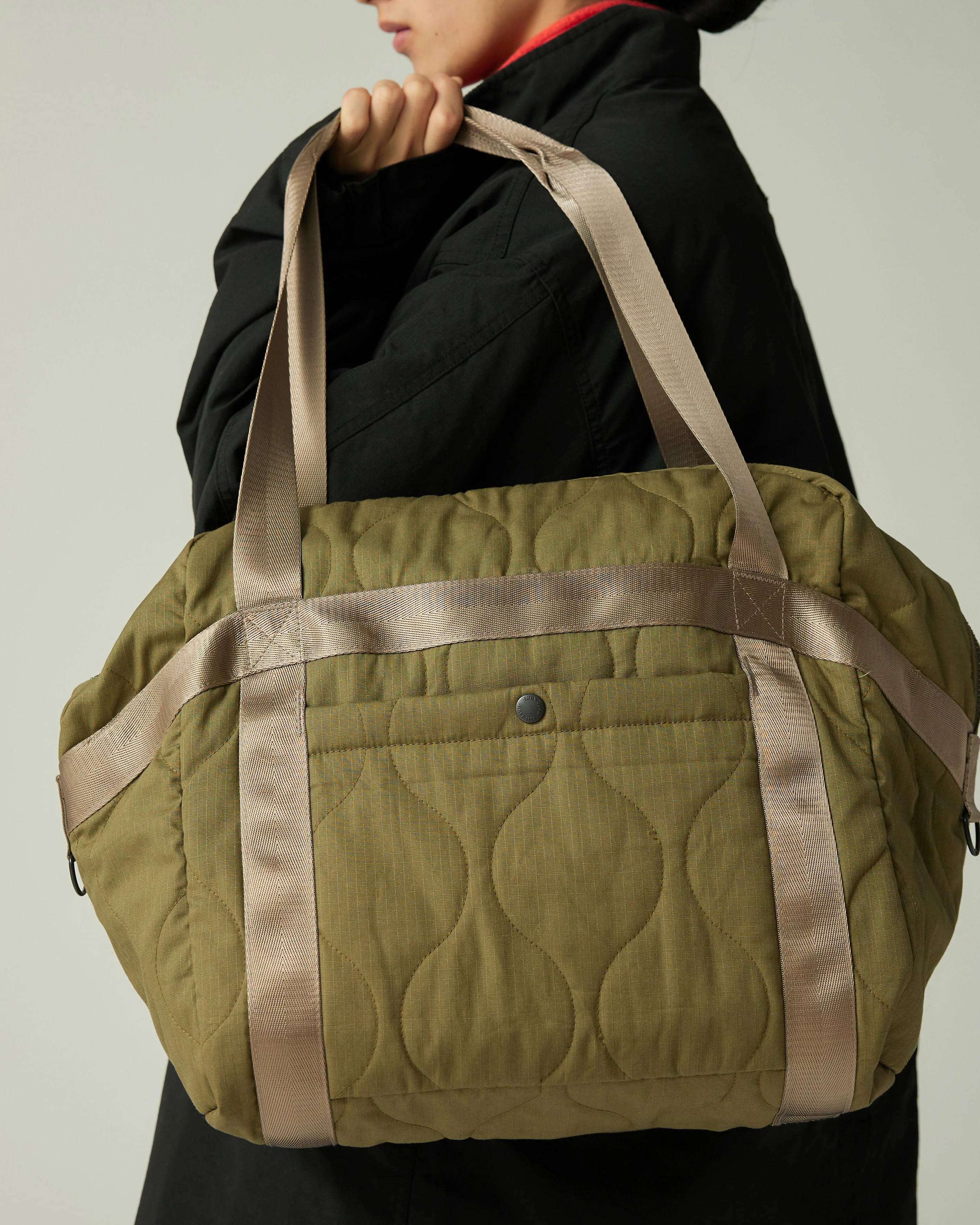 SNOW PEAK QUILTED RIPSTOP DUFFLE - OLIVE - Image 6