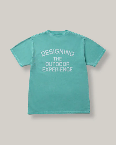 SNOW PEAK RECYCLED COTTON DYED T-SHIRT SPC - GREEN WASH