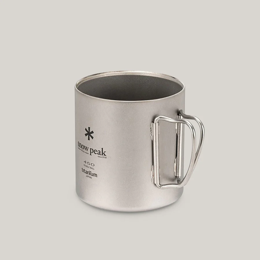 SNOW PEAK TI-DOUBLE 450G MUG - TITANIUM - Image 2