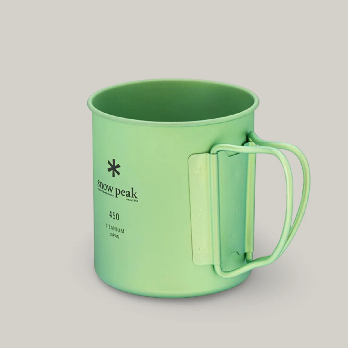 SNOW PEAK TI-SINGLE 450 ANODISED CUP - GREEN - Image 2
