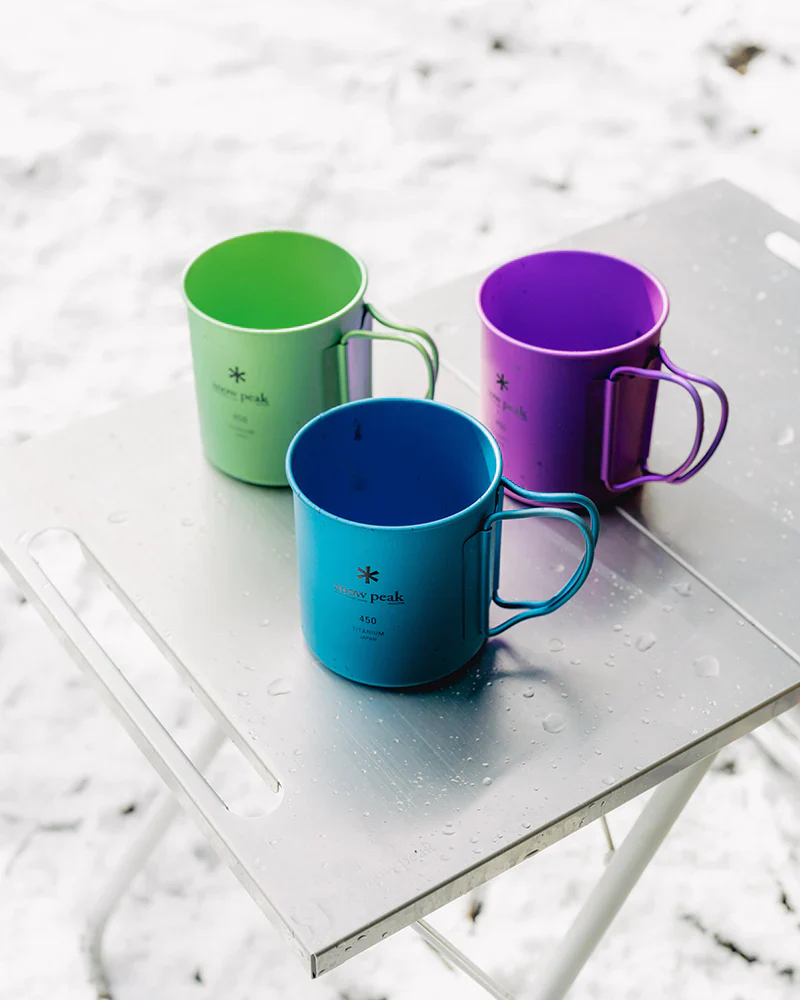 SNOW PEAK TI-SINGLE 450 ANODISED CUP - GREEN - Image 4