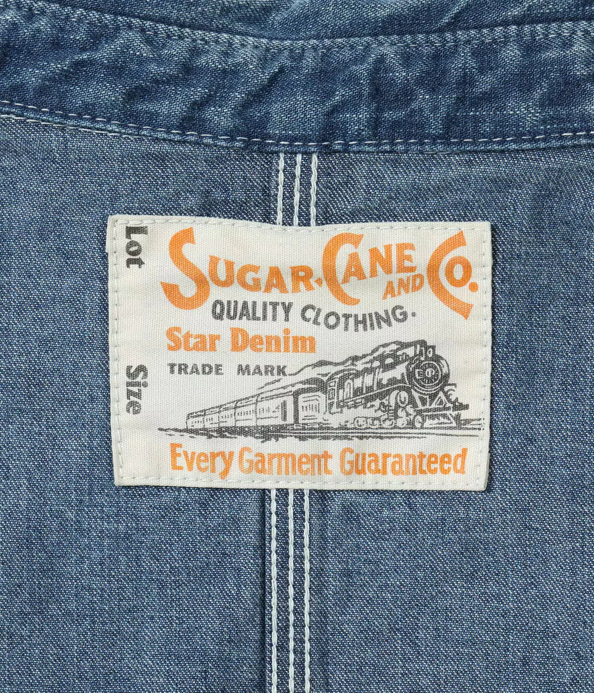 SUGAR CANE 11oz. BLUE DENIM WORK COAT AGED MODEL - Image 3