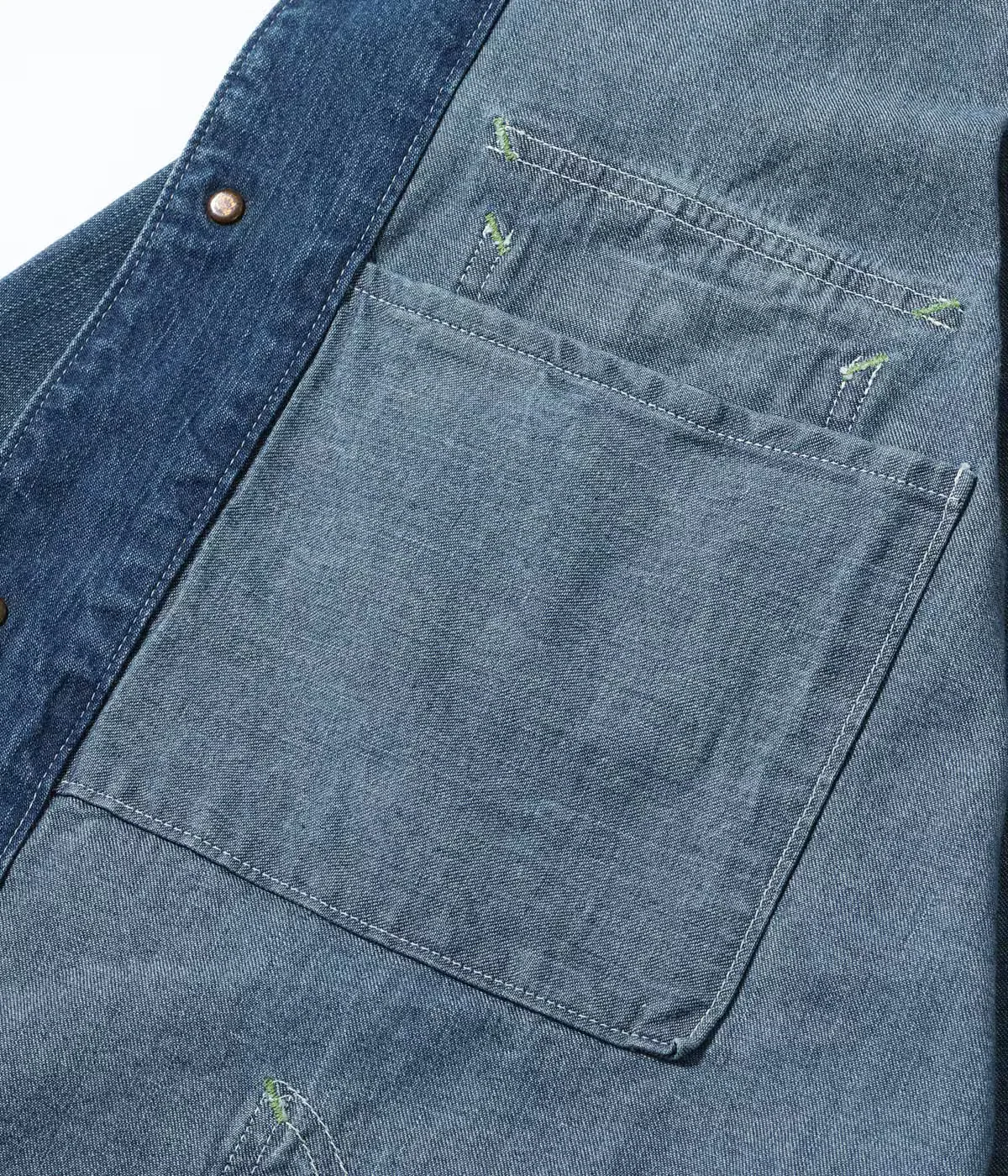 SUGAR CANE 11oz. BLUE DENIM WORK COAT AGED MODEL - Image 6