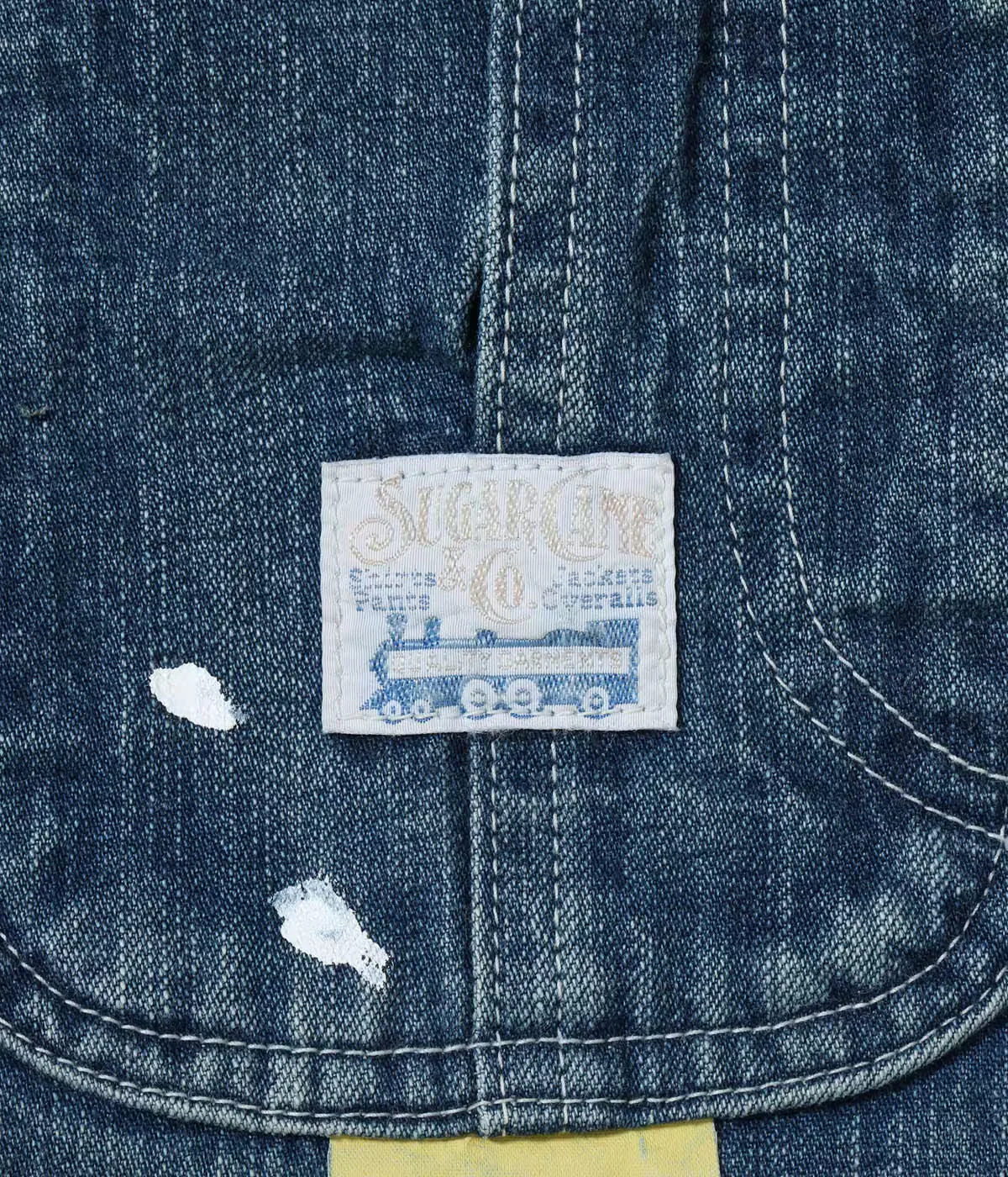 SUGAR CANE 11oz. BLUE DENIM WORK COAT AGED MODEL - Image 8