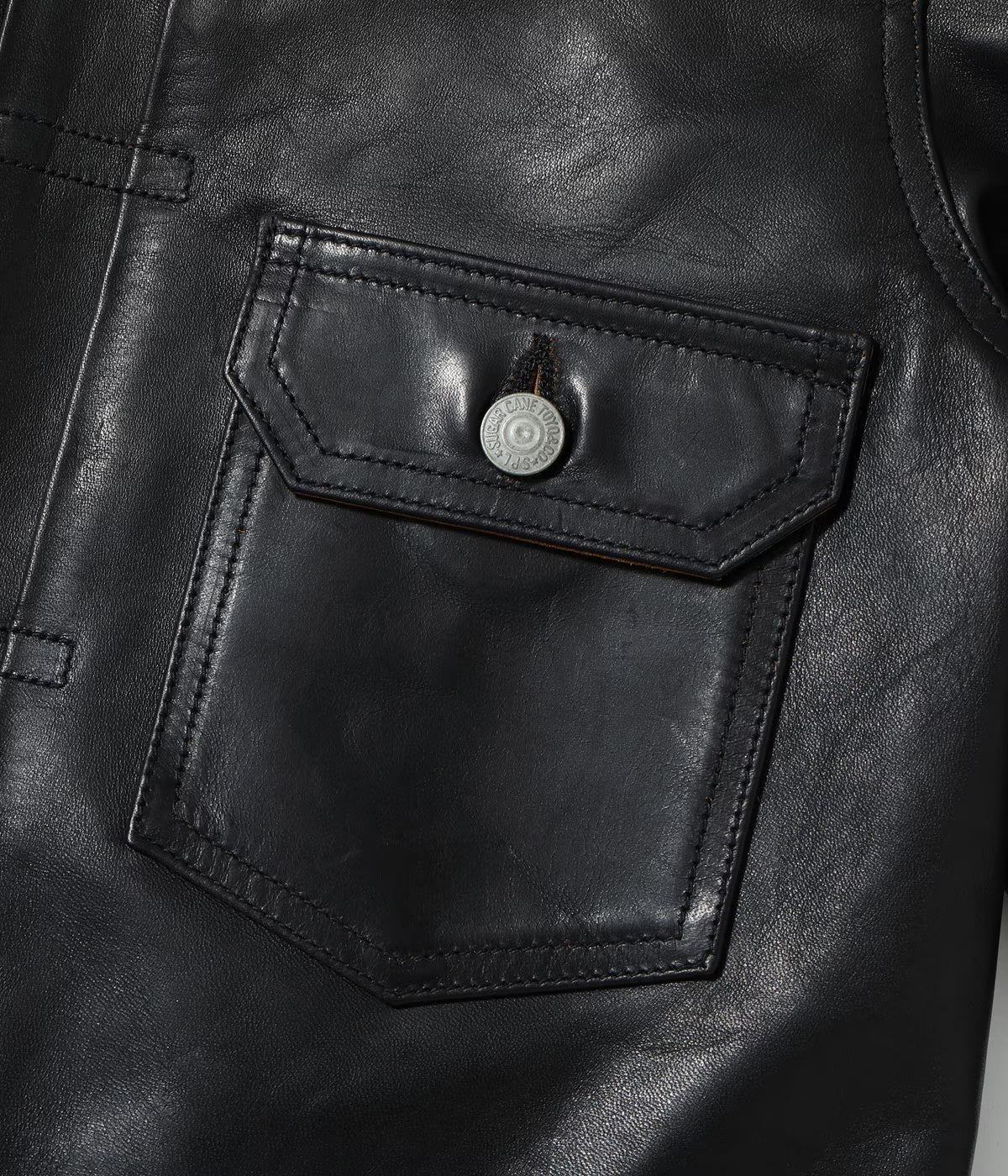 SUGAR CANE 1953 HORSEHIDE LEATHER JACKET - BLACK - Image 8