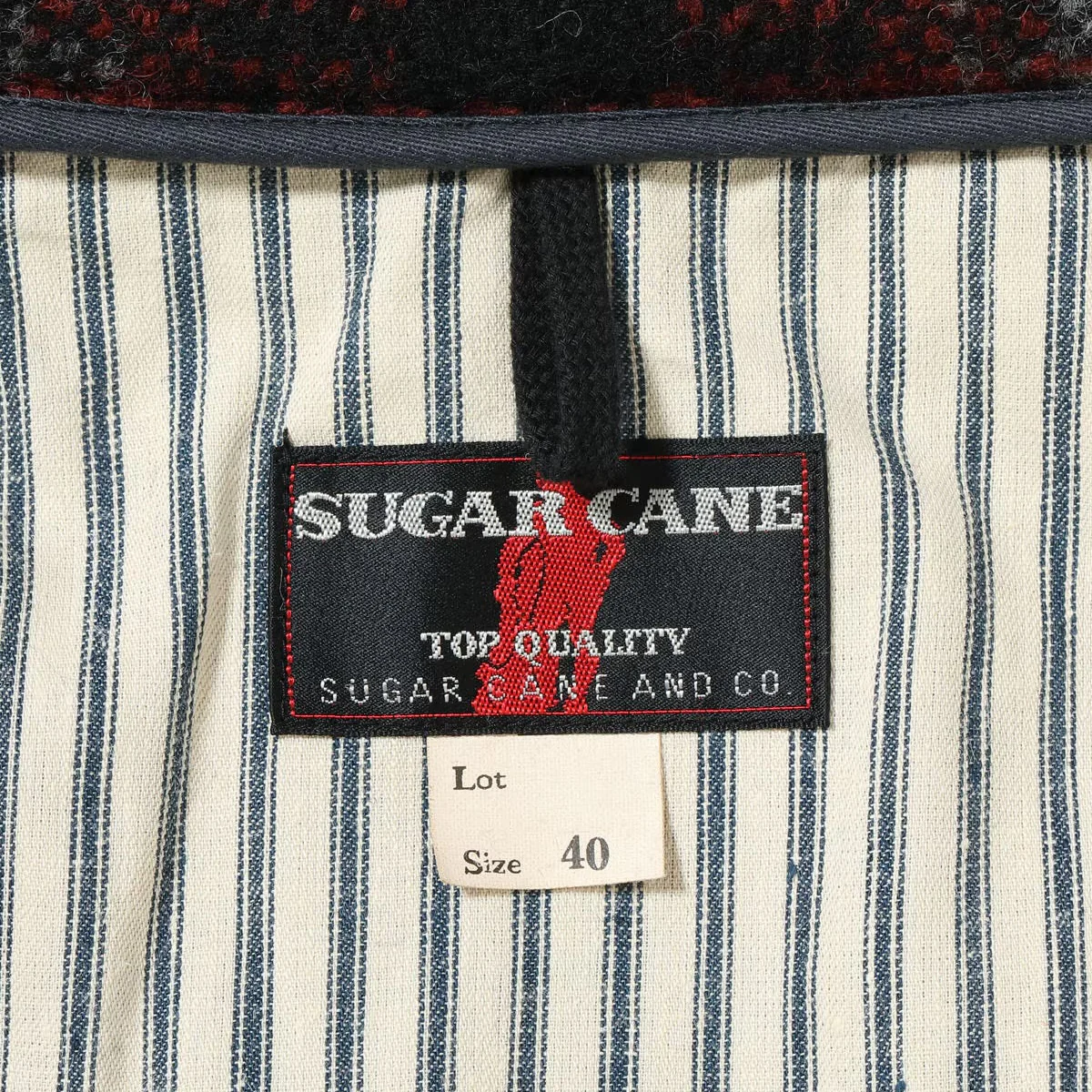 SUGAR CANE FICTION ROMANCE 24.75oz. WOOL PLAID SPORTS JACKET - RED - Image 5