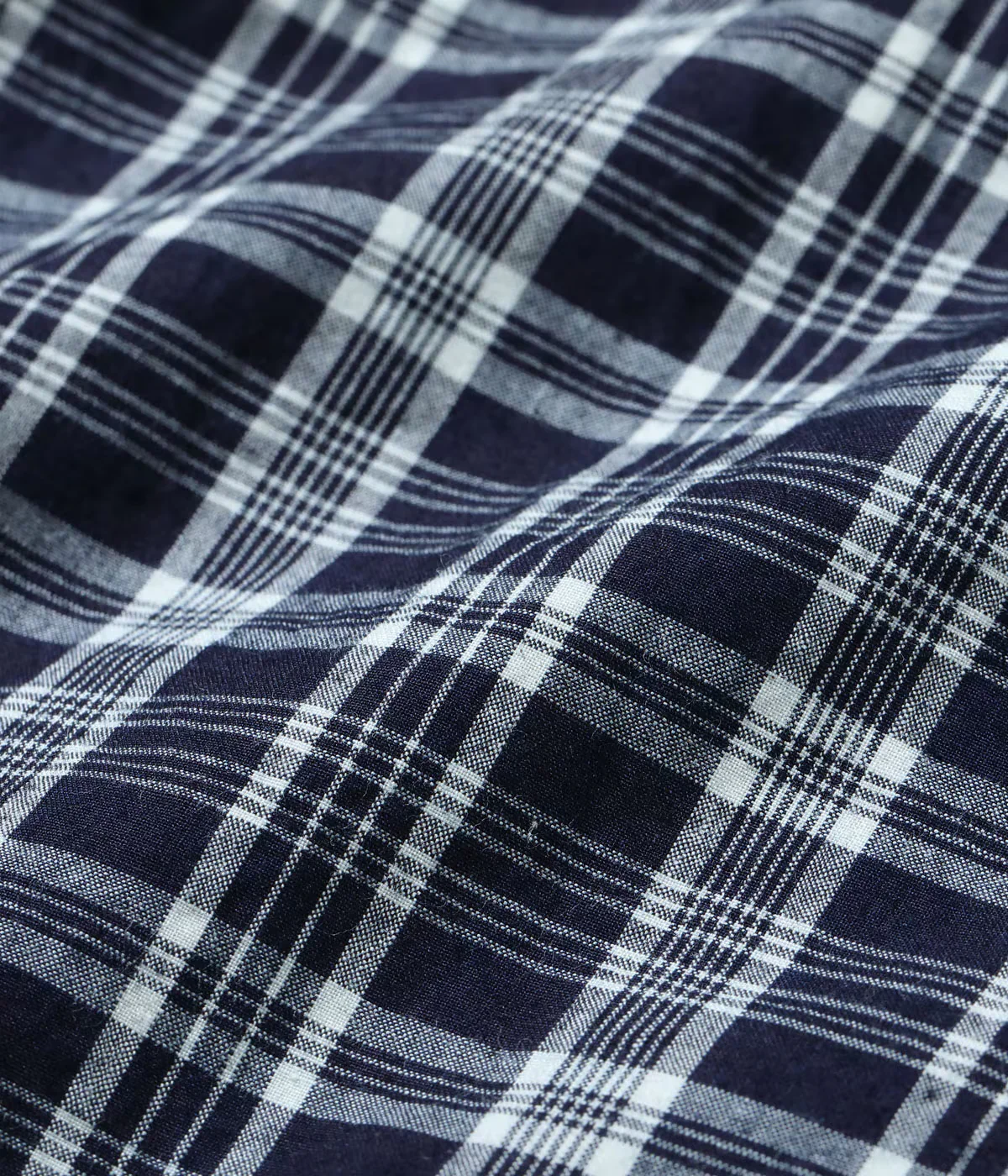 SUGAR CANE 'FICTION ROMANCE' INDIGO CHECK WORK SHIRT - NAVY - Image 10
