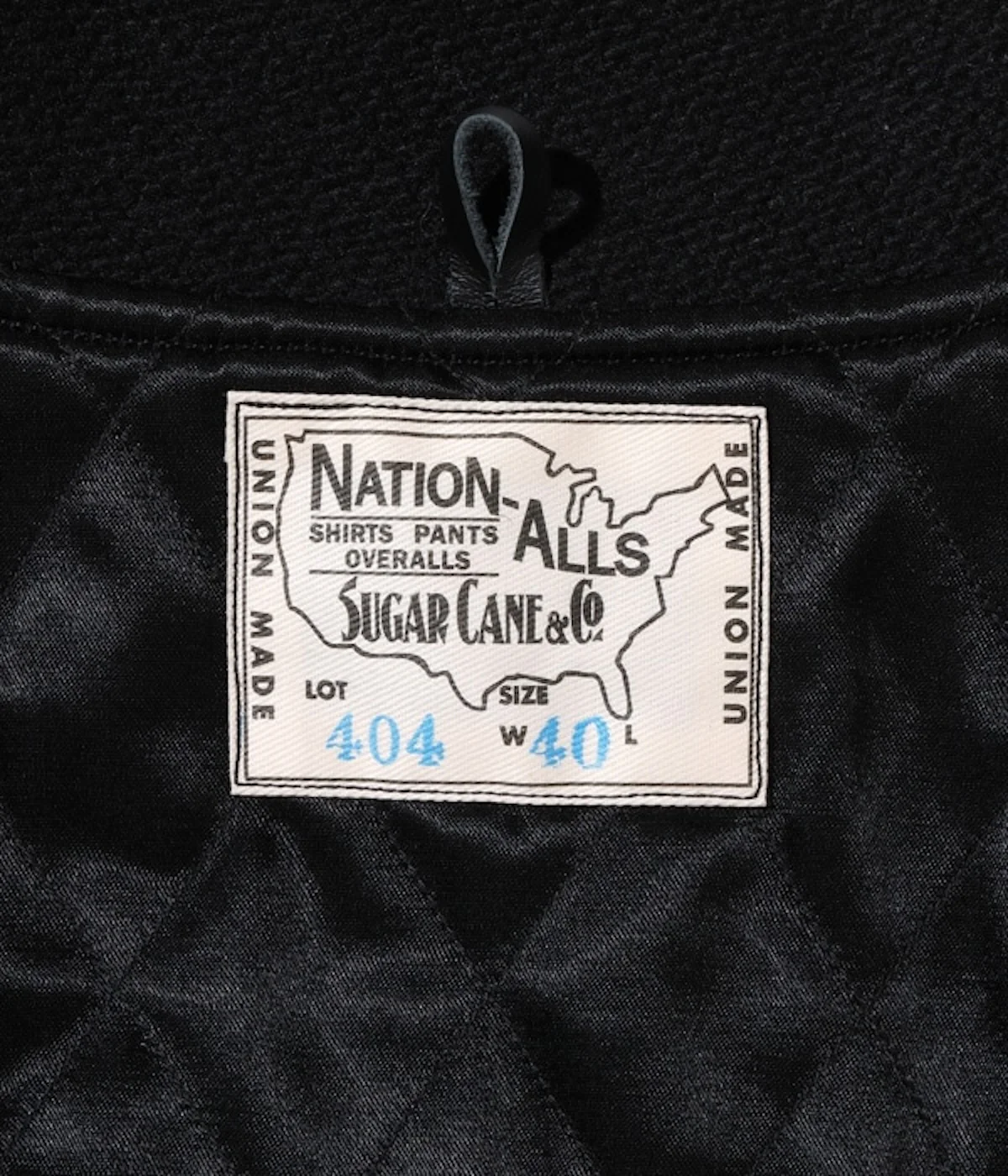 SUGAR CANE WOOL MELTON SPORTS JACKET - BLACK - Image 3