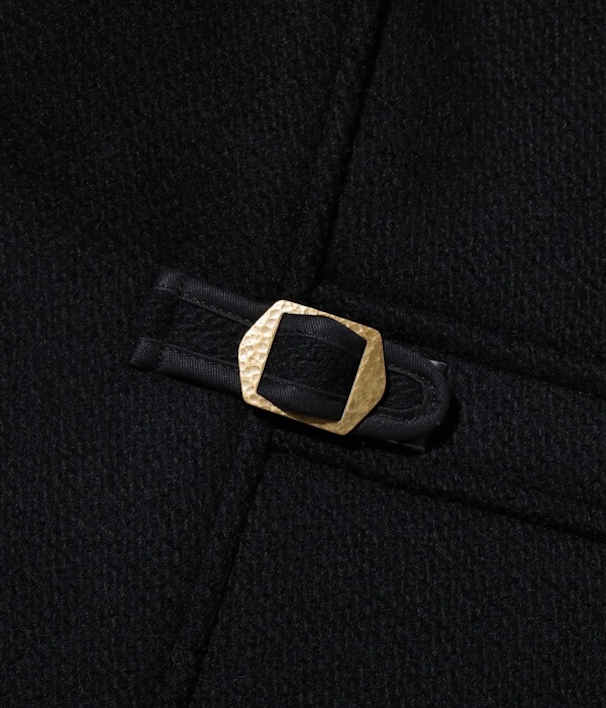 SUGAR CANE WOOL MELTON SPORTS JACKET - BLACK - Image 6