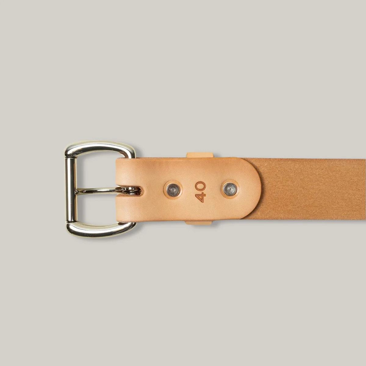 TANNER GOODS STANDARD BELT - NATURAL/STAINLESS STEEL - Image 3