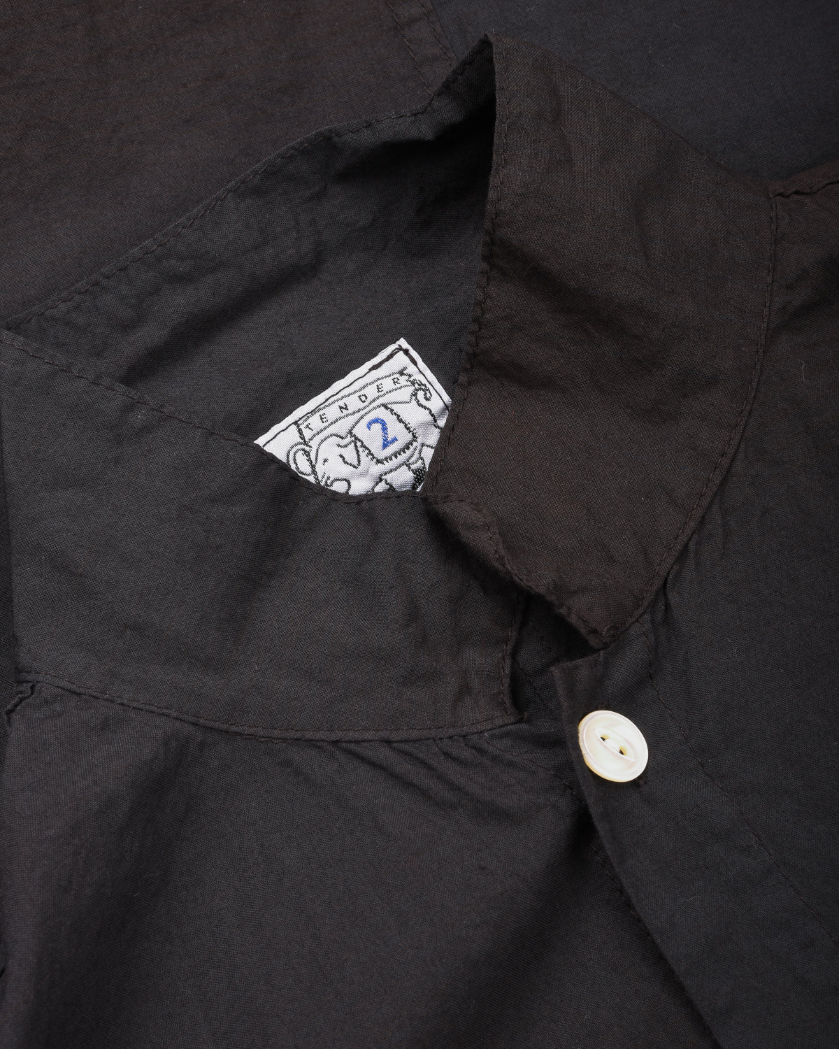 TENDER PLASTRON SHIRT - DOPPLER STRIPE COTTON CAMBRIC - BLACK HOLE - Image 4