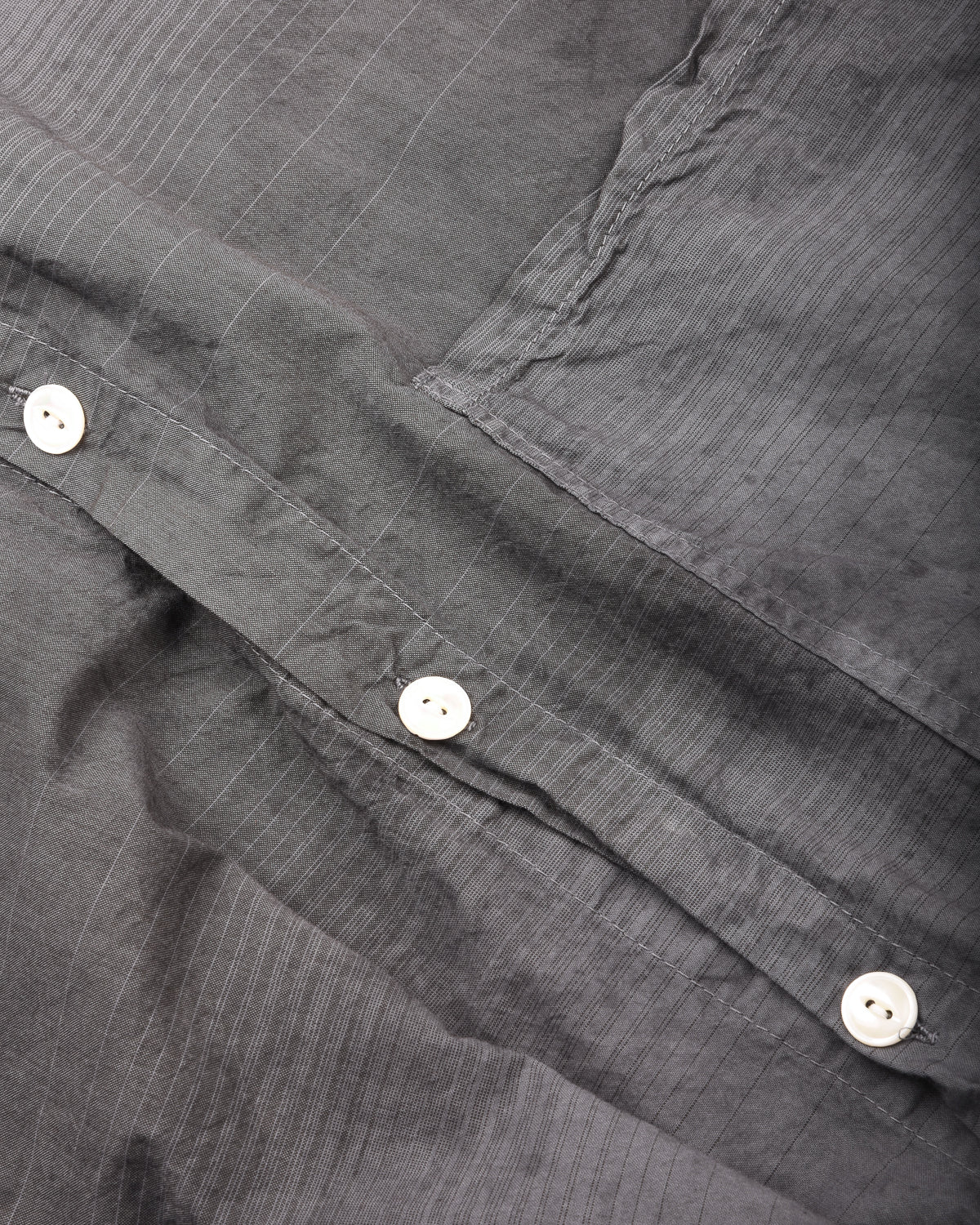 TENDER PLASTRON SHIRT - DOPPLER STRIPE COTTON CAMBRIC - CHESTNUT - Image 5