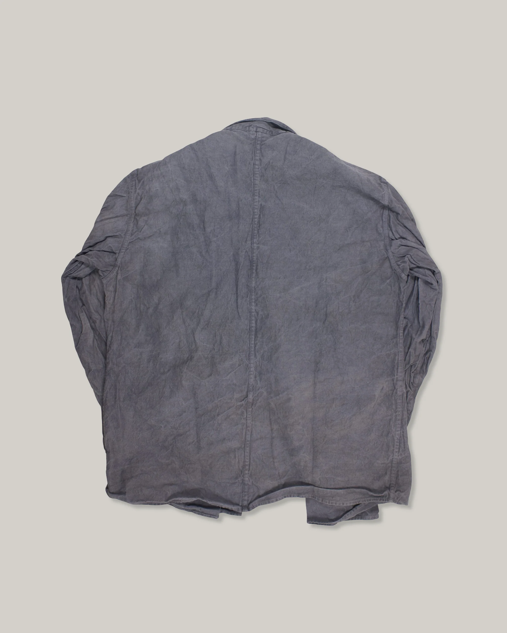 TENDER PLEAT POCKET POCKET SHIRT - COTTON DROP CLOTH - GREY LOGWOOD - Image 4