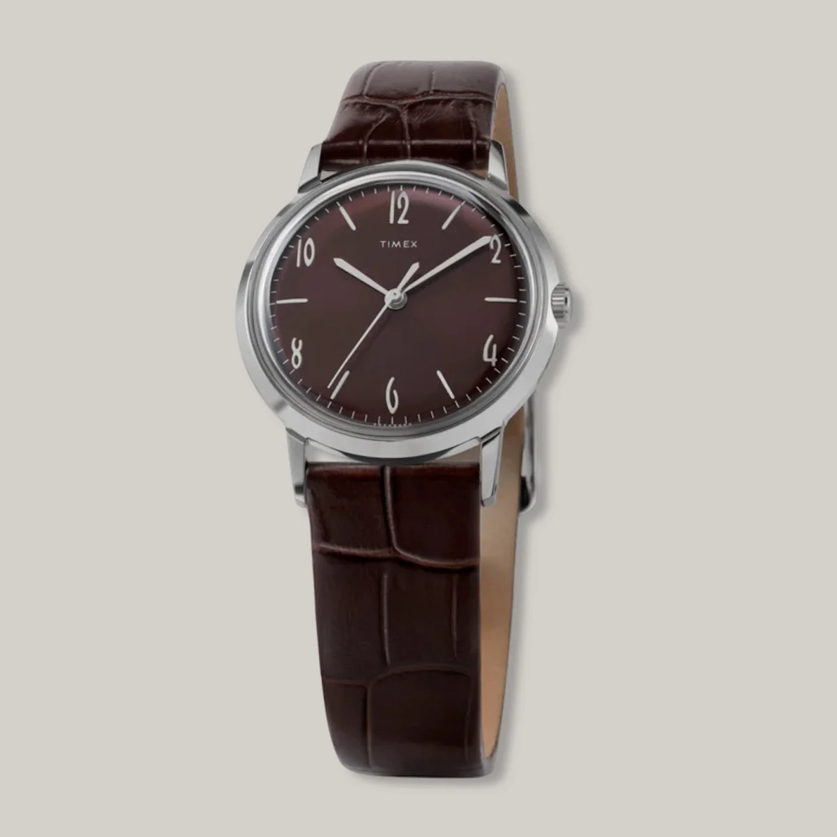 TIMEX MARLIN ® HAND-WOUND 34MM LEATHER STRAP WATCH  - BROWN - Image 5