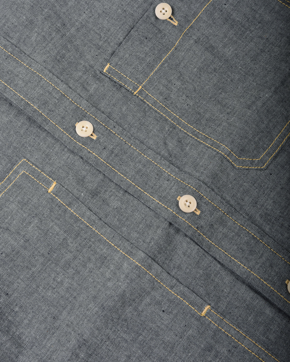 TS(S) ASYMMETRIC POCKET WORK SHIRT - NAVY - Image 3