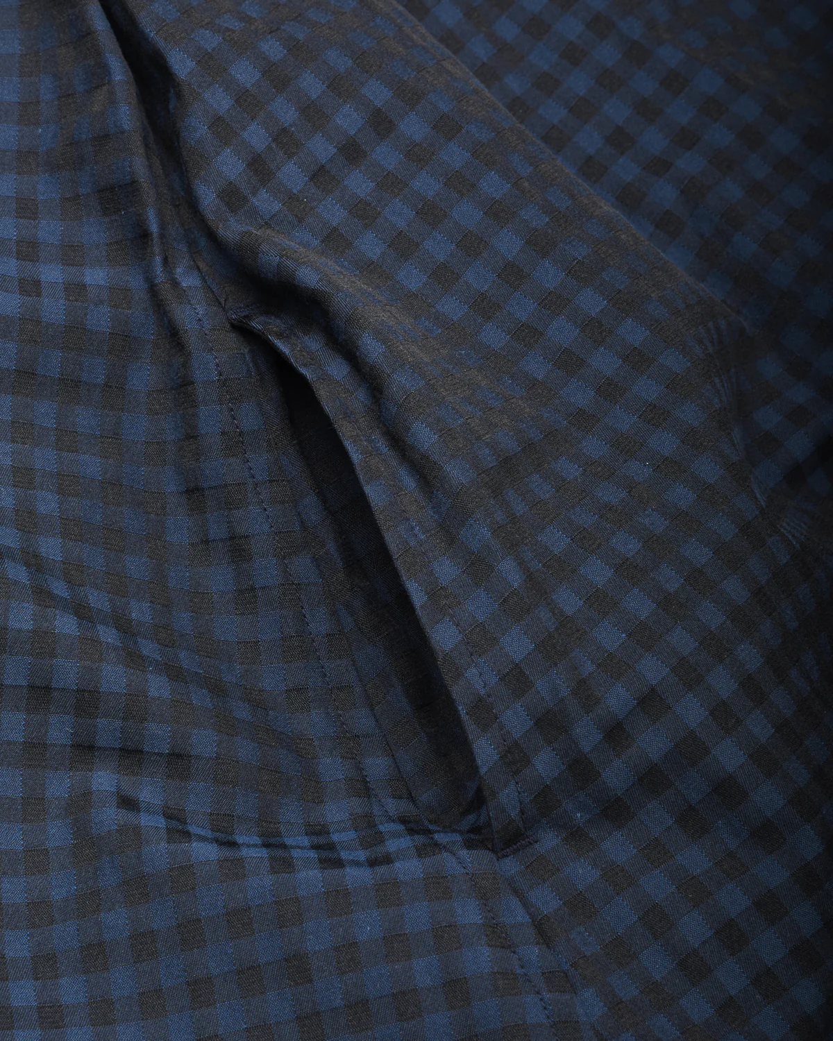 TS(S) GINGHAM PLAID SIDE BUTTON SLEEVELESS DRESS - NAVY - Image 7