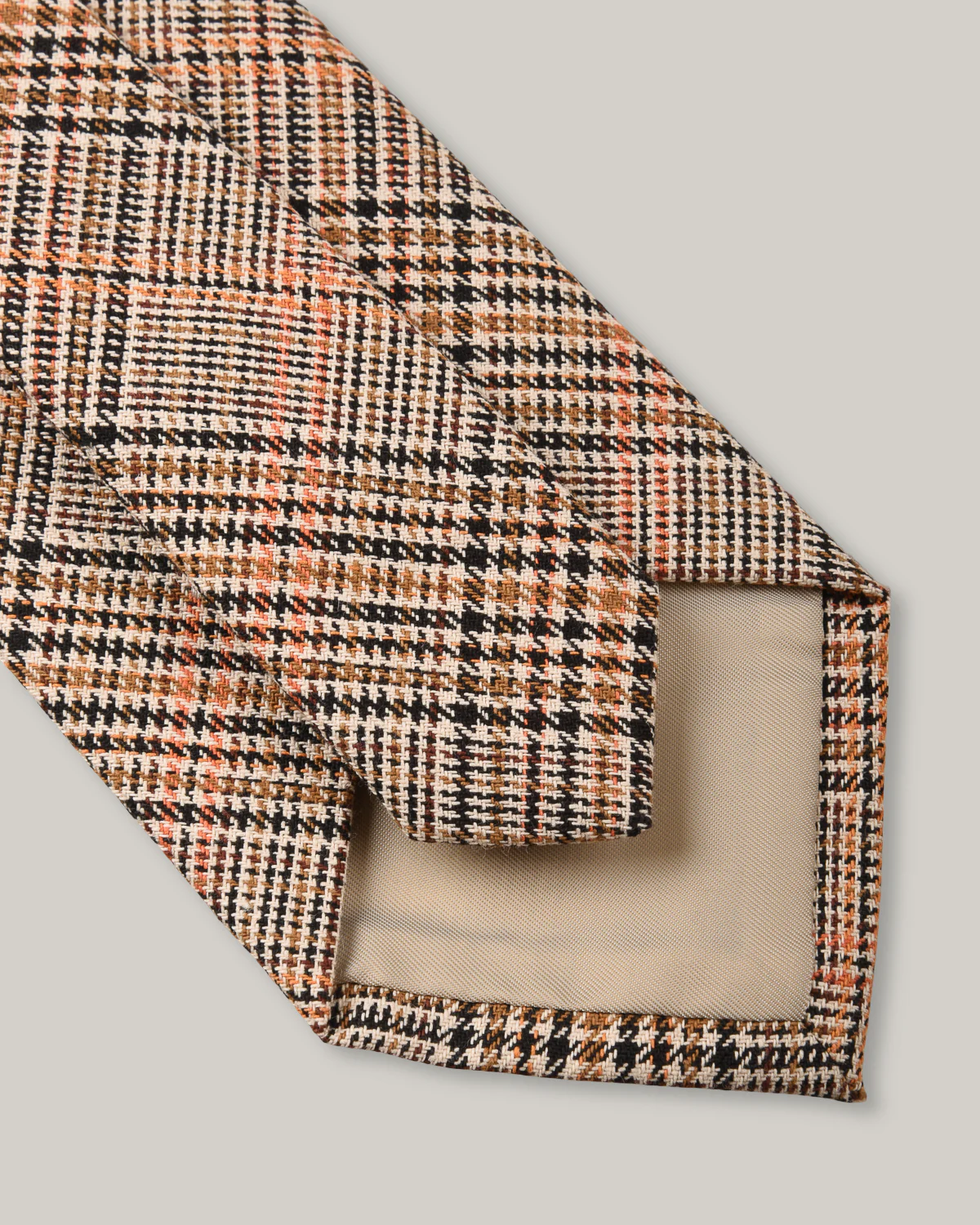 TS(S) SMOKY BASIC PLAID COTTON CLOTH NECK TIE - GLENPLAID - Image 4