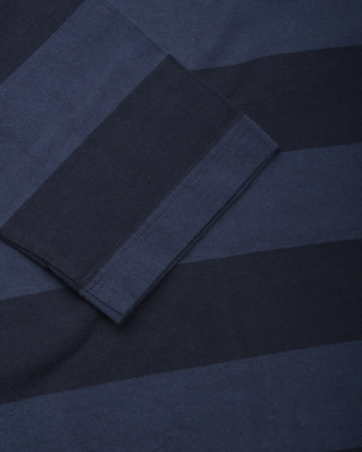 TS(S) WIDE STRIPE GARMENT DYE RUGBY SHIRT - NAVY - Image 3