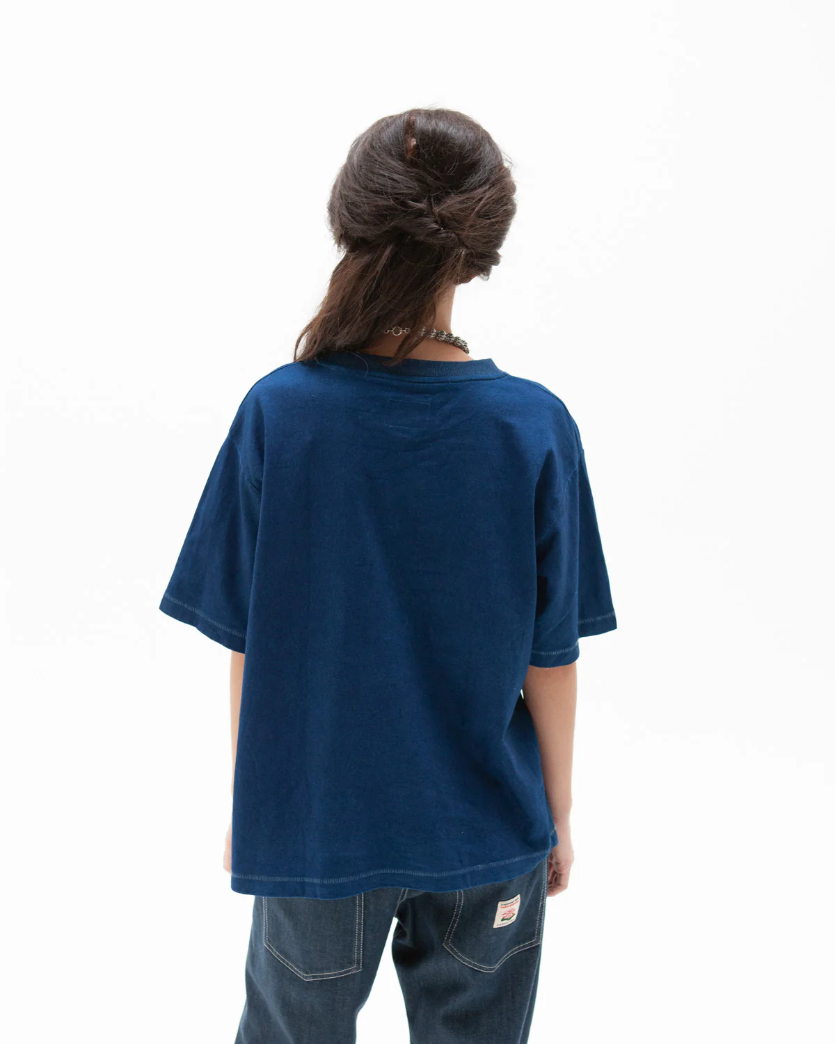 W'MENSWEAR BOWL TEE - INDIGO - Image 3