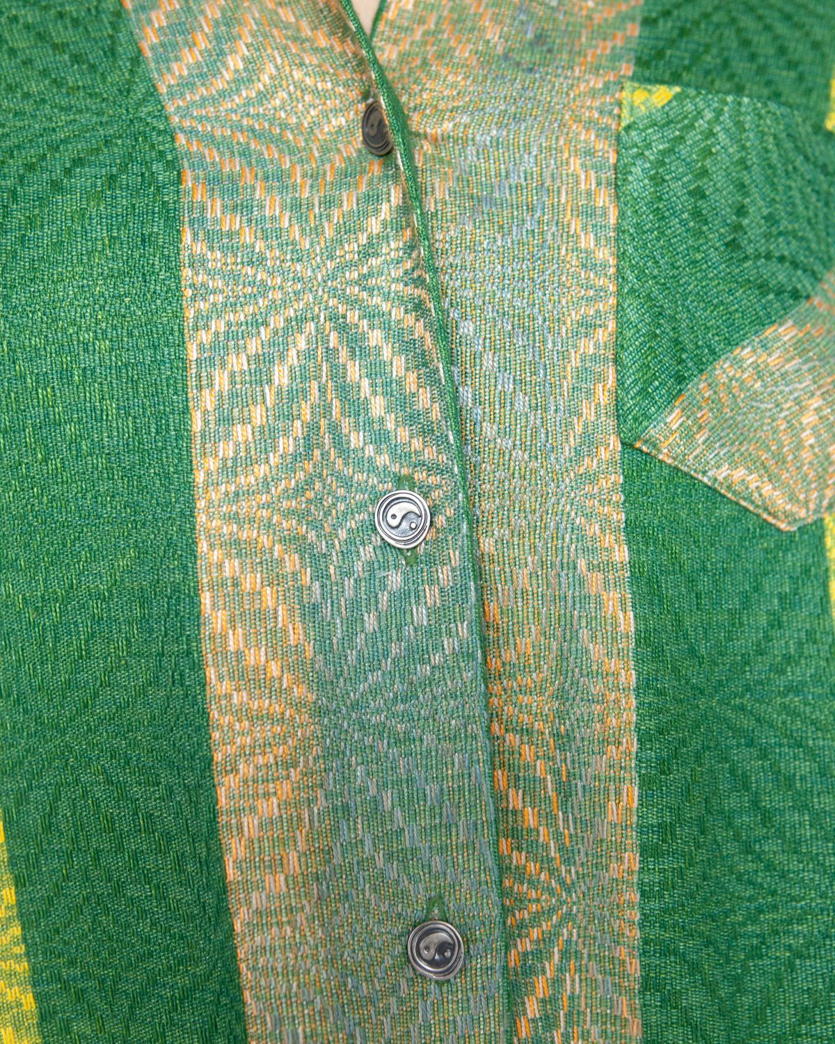 W'MENSWEAR BOWLING SHIRT - GREEN STRIPE - Image 9