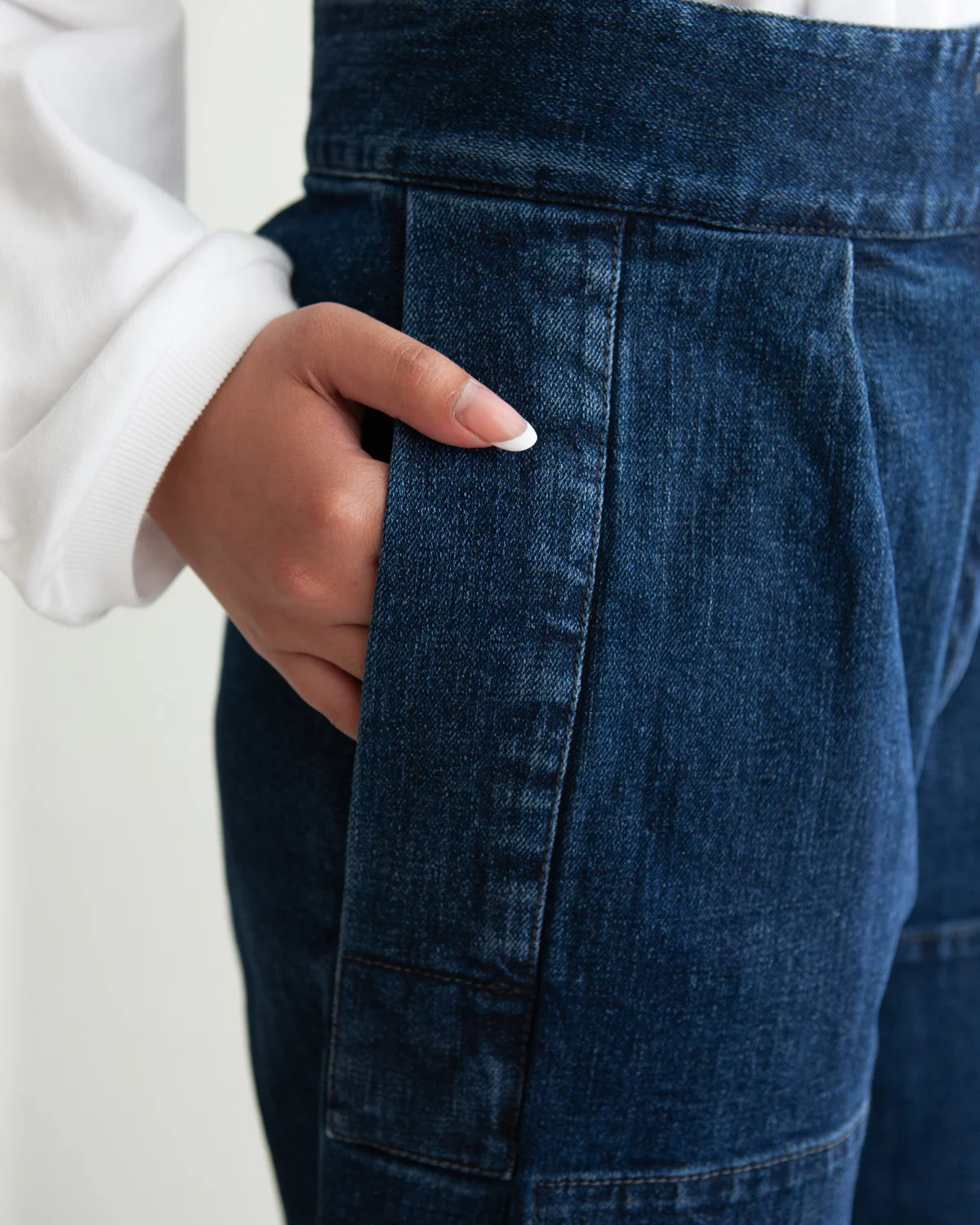 W'MENSWEAR BURNOUT PANT - DENIM - Image 7