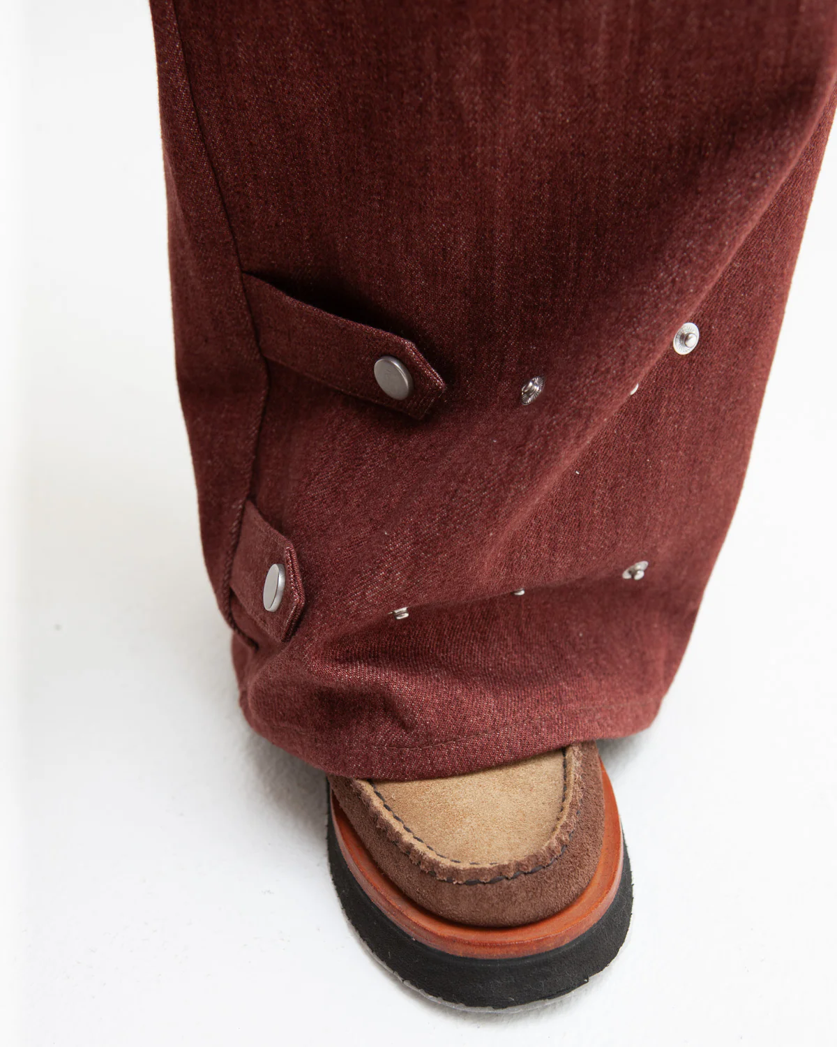 W'MENSWEAR BURNOUT PANTS - BROWN DENIM - Image 6