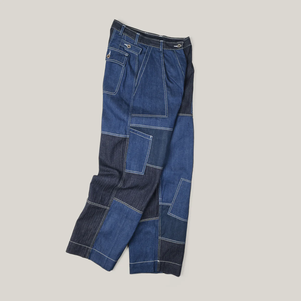 GOOD OL WHATS-HER-FACE BY W'MENSWEAR UNISEX FREEDOM FLIGHT TROUSER - DENIM - Image 3