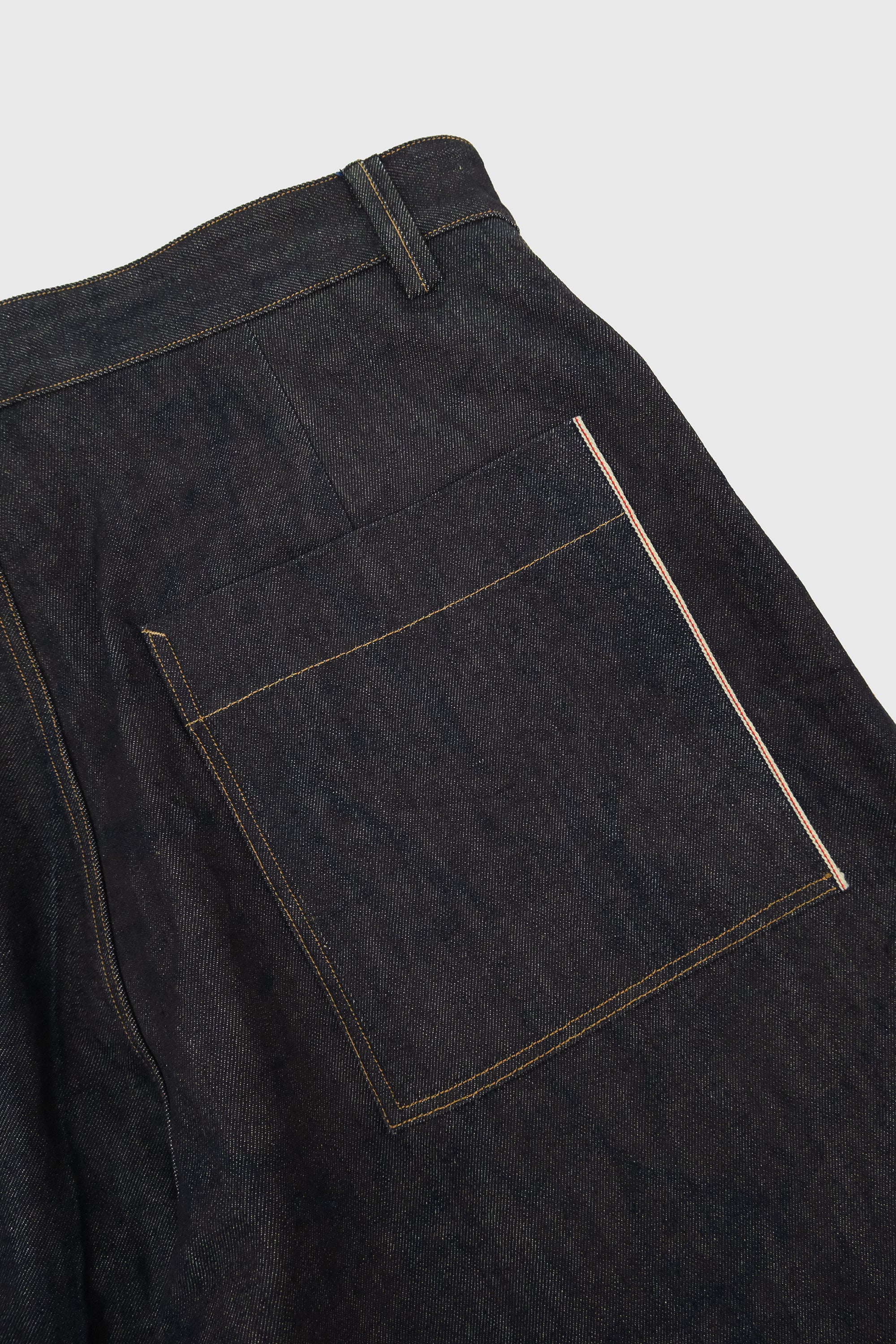 WORK WORKS MENS WIDE LEG TAPERED TROUSER - INDIGO DENIM - Image 6