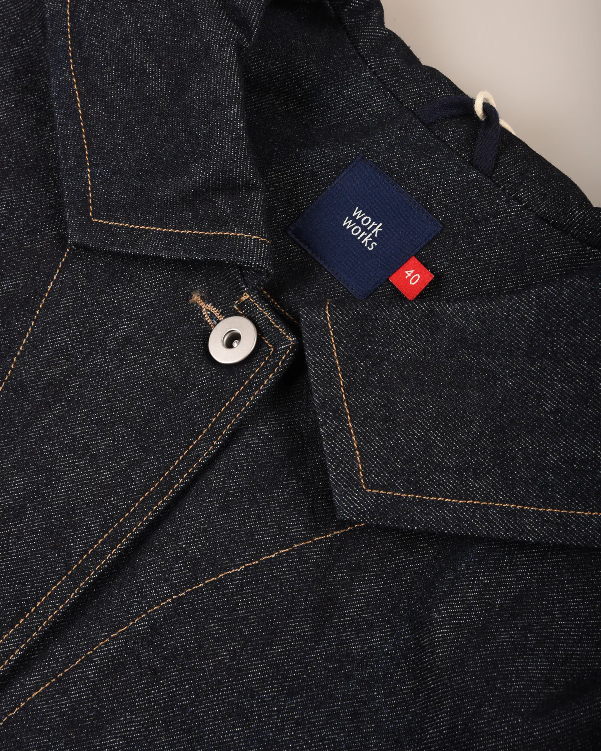 WORK WORKS WOMEN'S 3/4 SLEEVE JACKET - RAW DENIM - Image 4