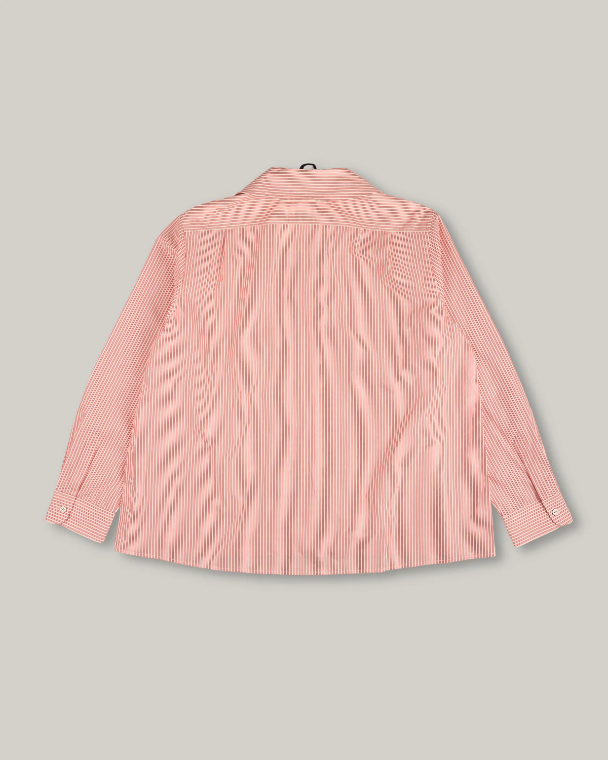 WORK WORKS WOMEN'S ROUND COLLAR SHIRT - RED STRIPE - Image 7