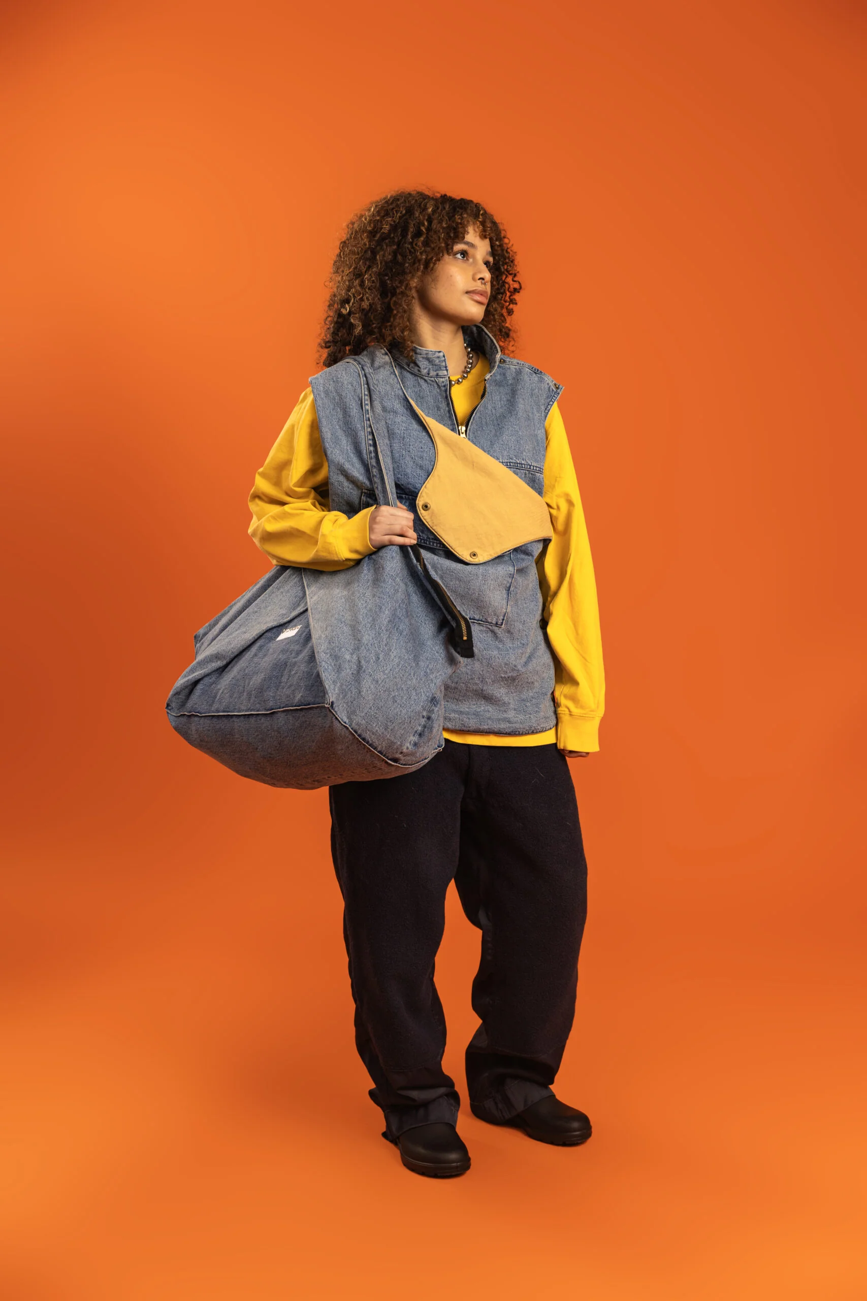 WORKING TAKEOUT BAG - INDIGO STONE WASHED - Image 4